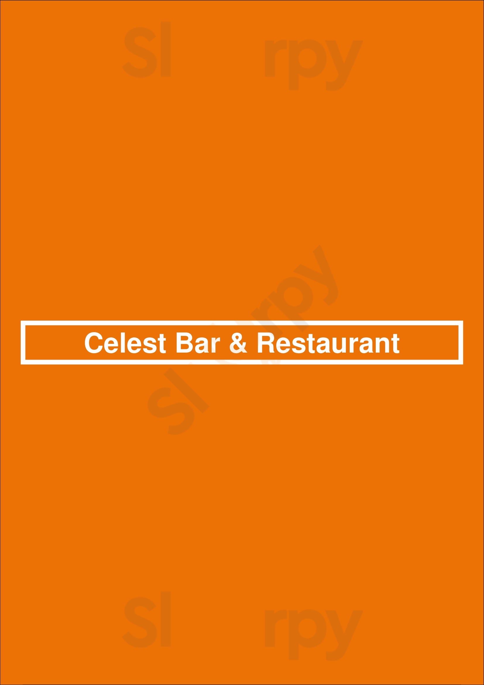 Celest Bar & Restaurant Lyon Menu - 1