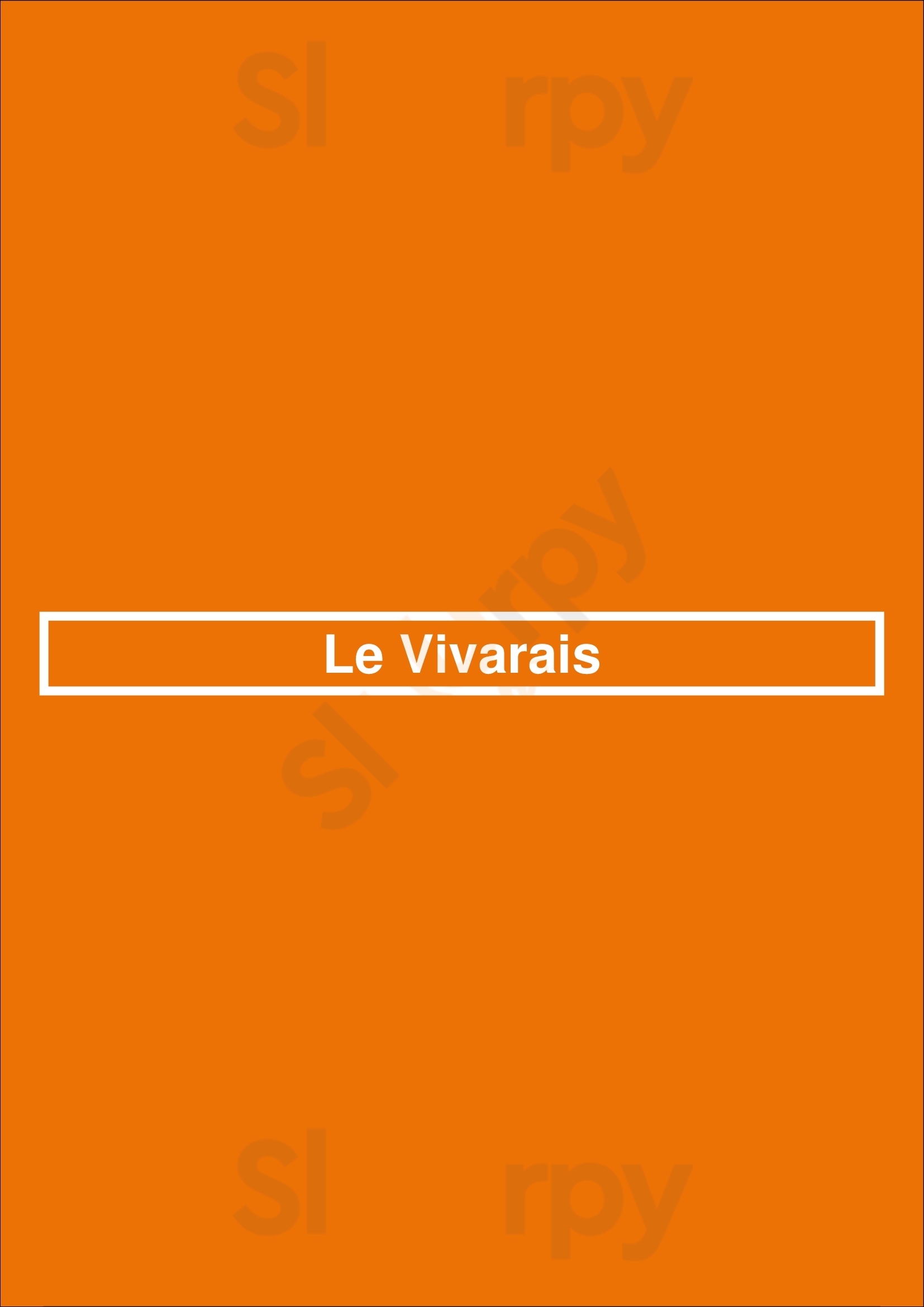 Le Vivarais Lyon Menu - 1
