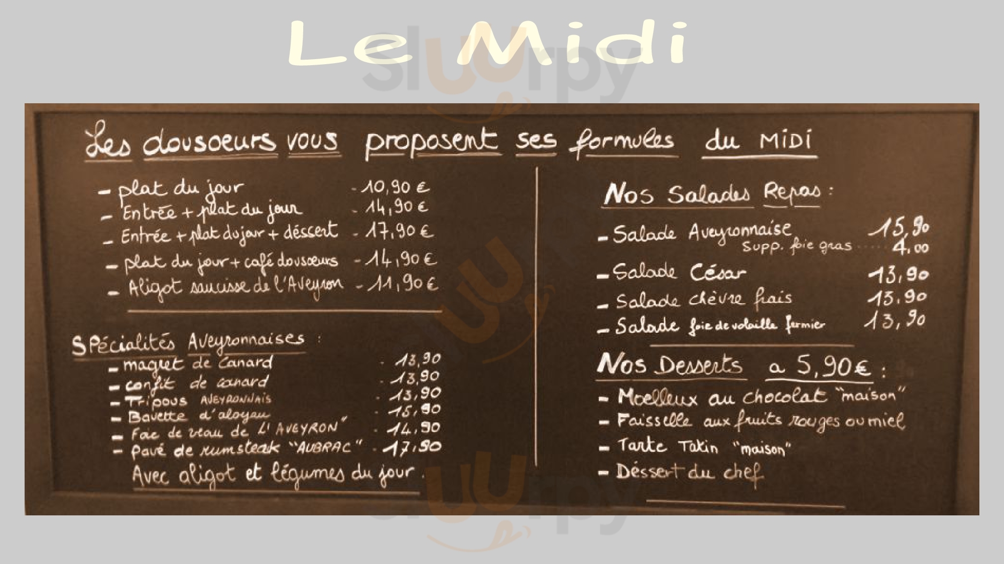 Les Dousoeurs Montpellier Menu - 1