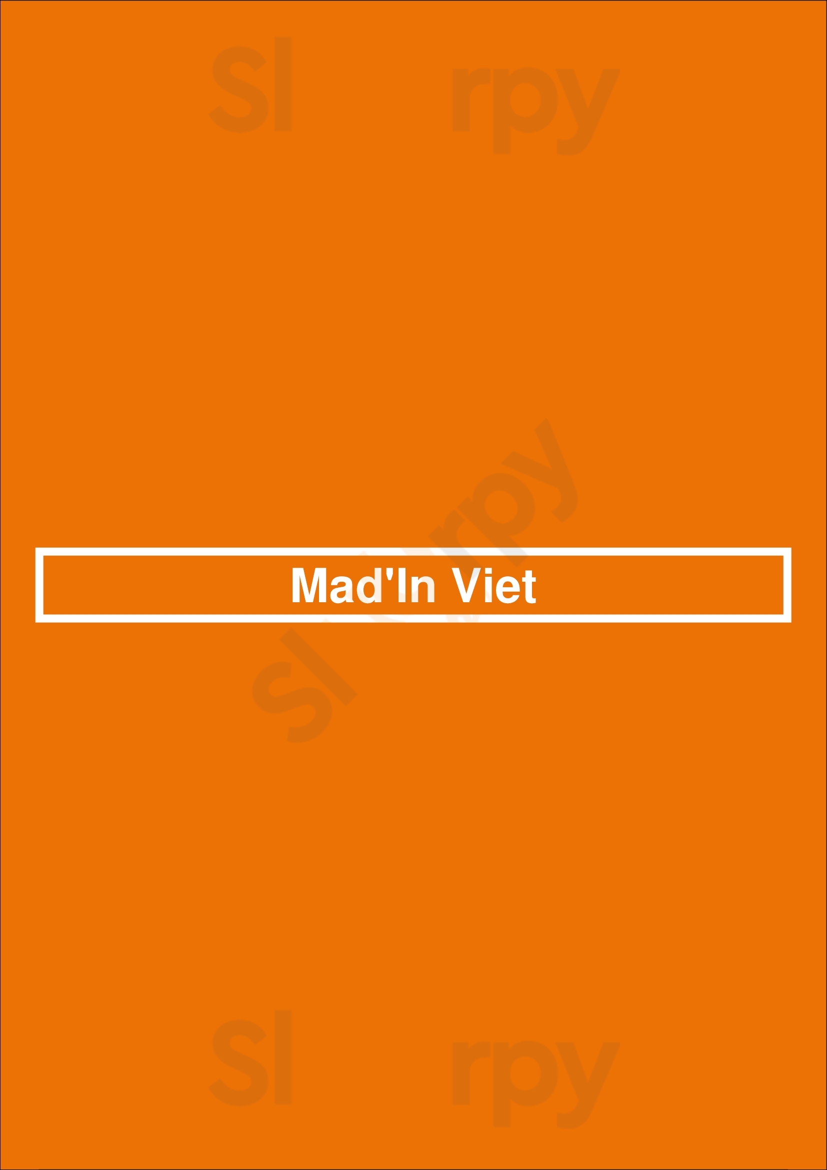 Mad'in Viet Nice Menu - 1