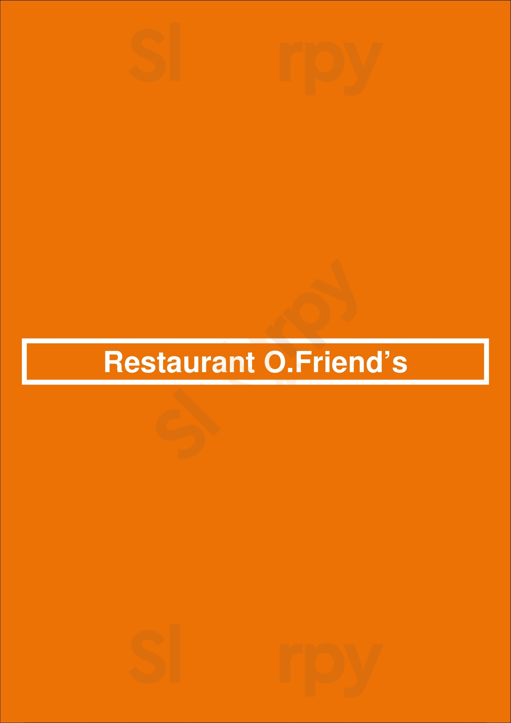 Restaurant O.friend’s Strasbourg Menu - 1