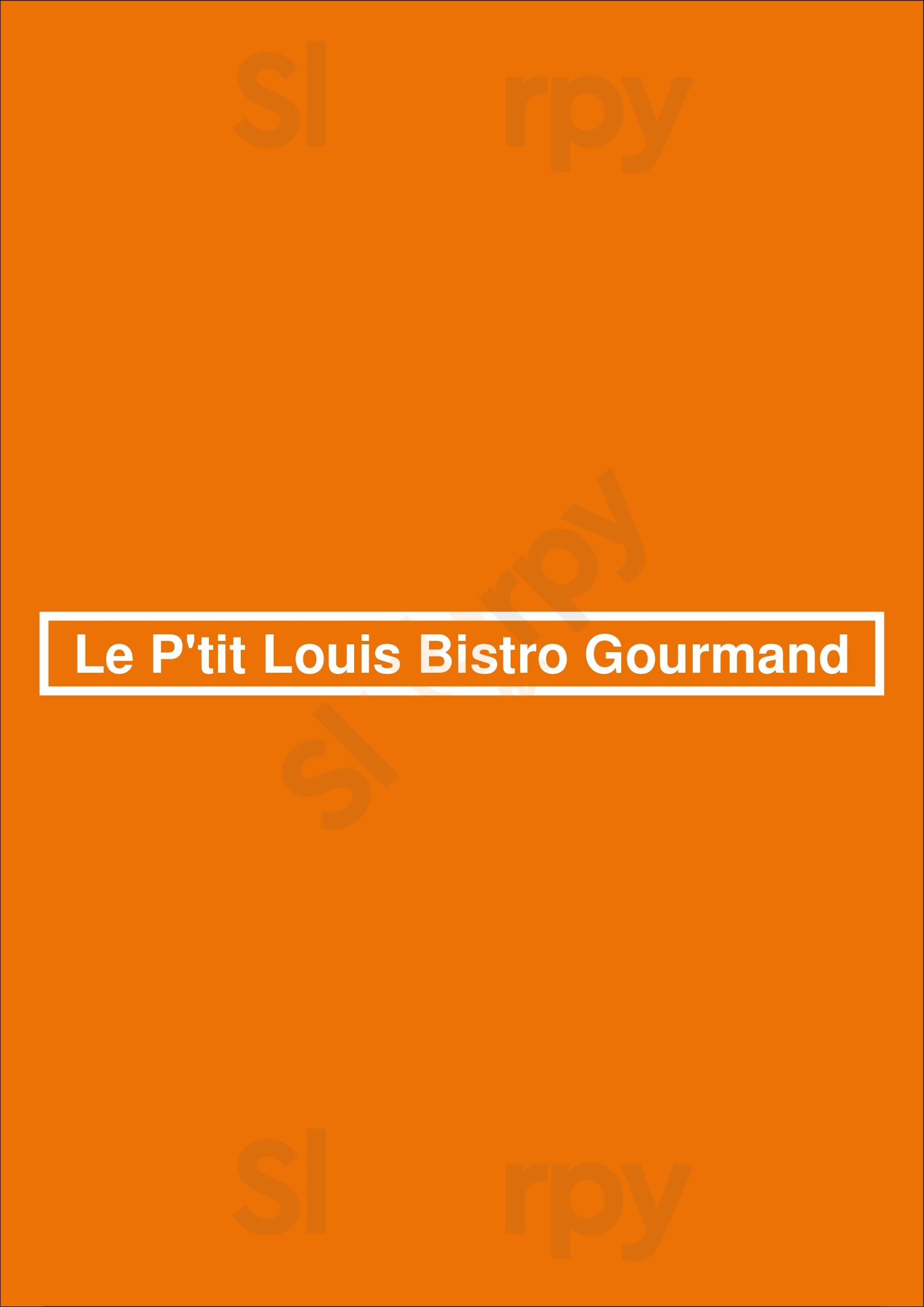 Le P'tit Louis Bistro Gourmand Bordeaux Menu - 1