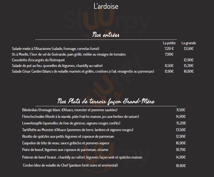 Le Bistroquet Illkirch Menu - 1