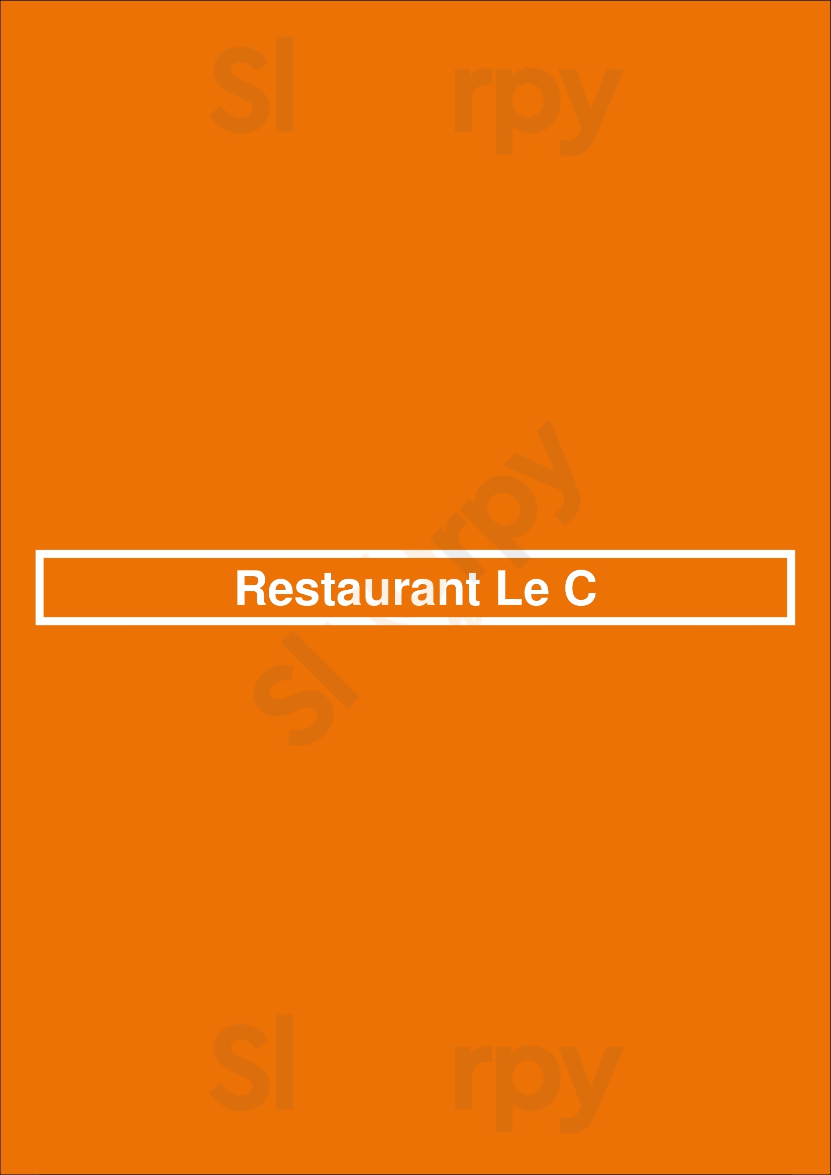 Restaurant Le C Guethary Menu - 1