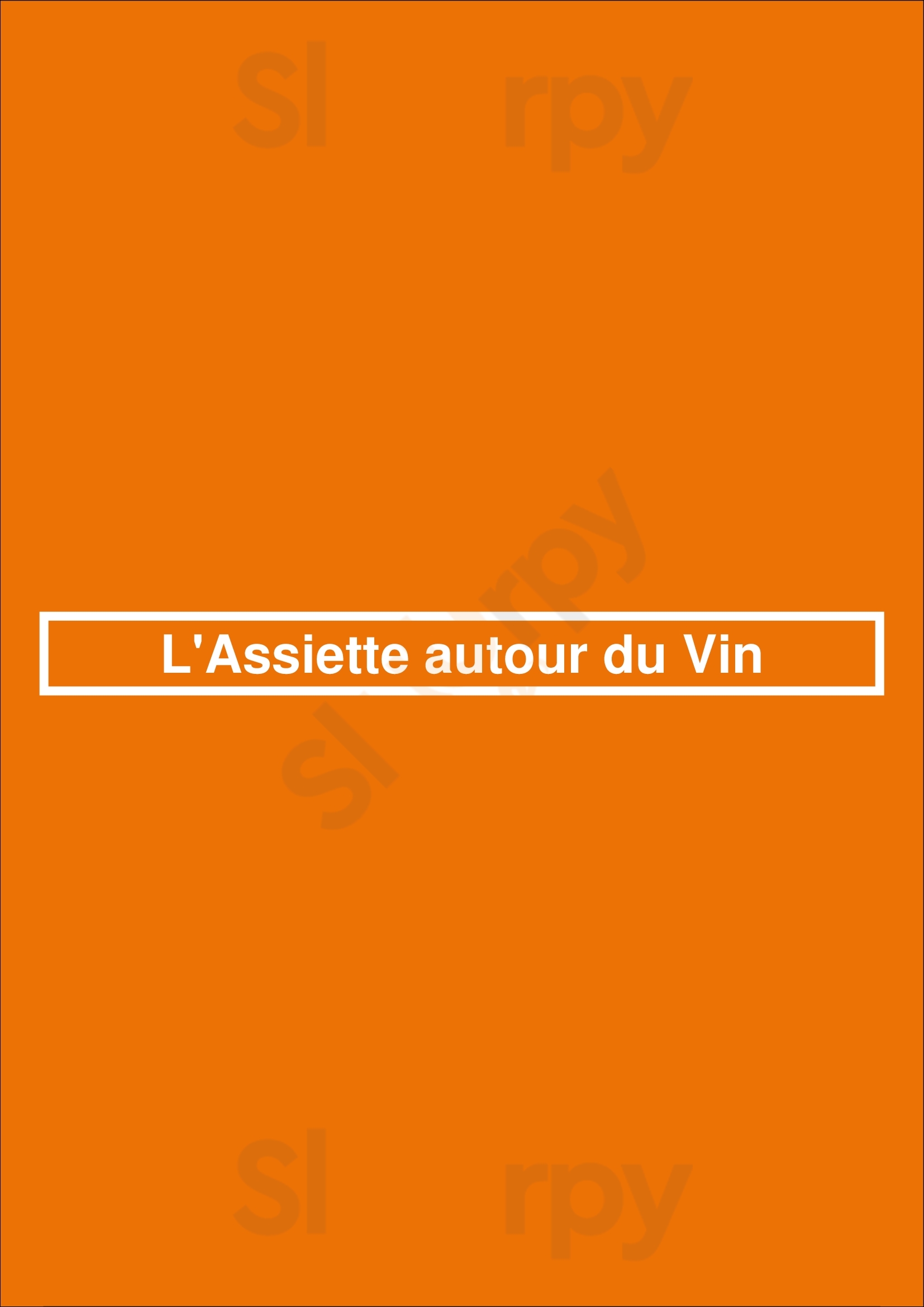 L'assiette Autour Du Vin Lyon Menu - 1