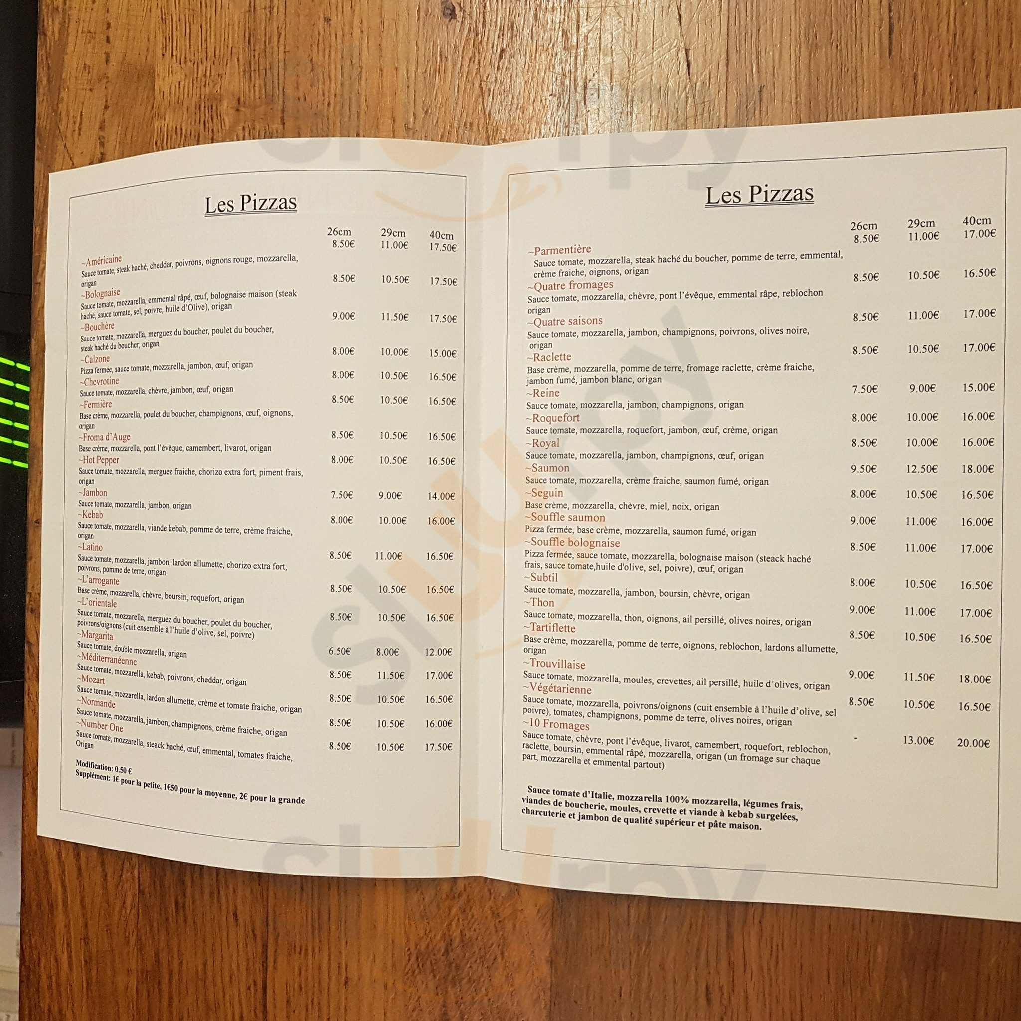 Number One Ville de Lisieux Menu - 1