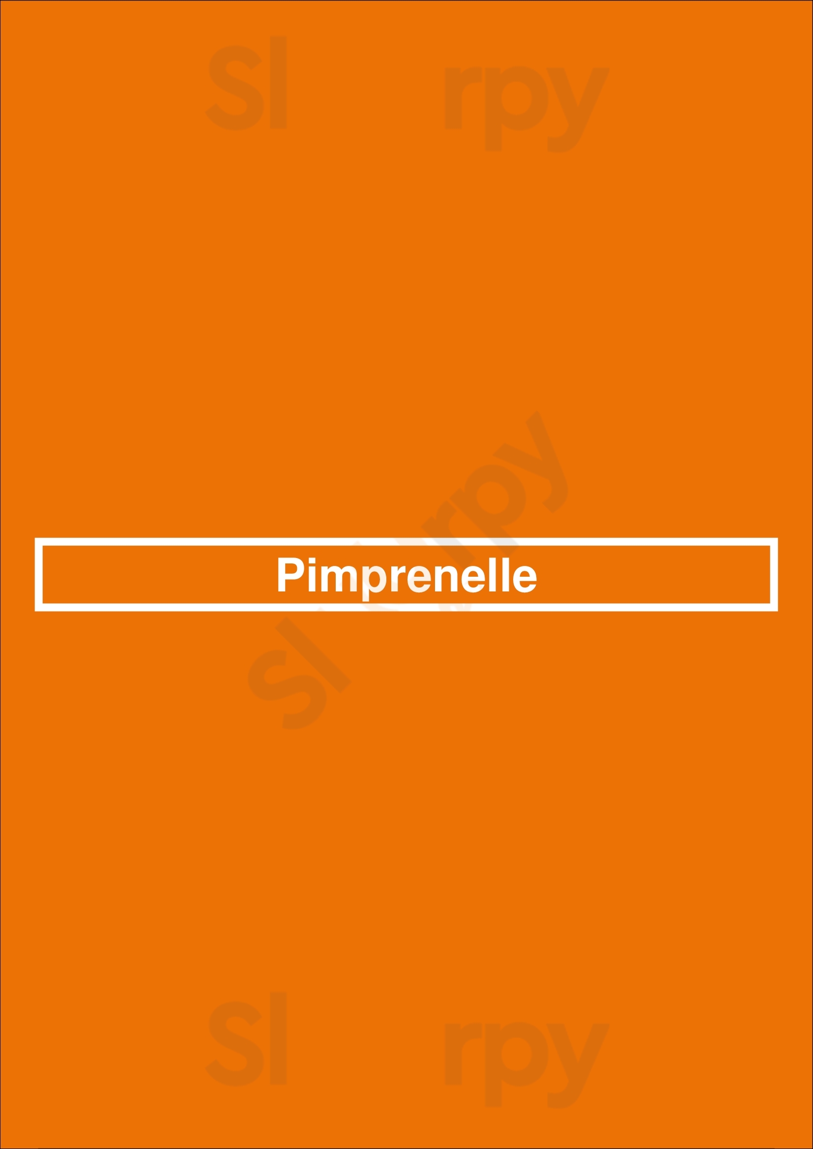 Pimprenelle Lyon Menu - 1