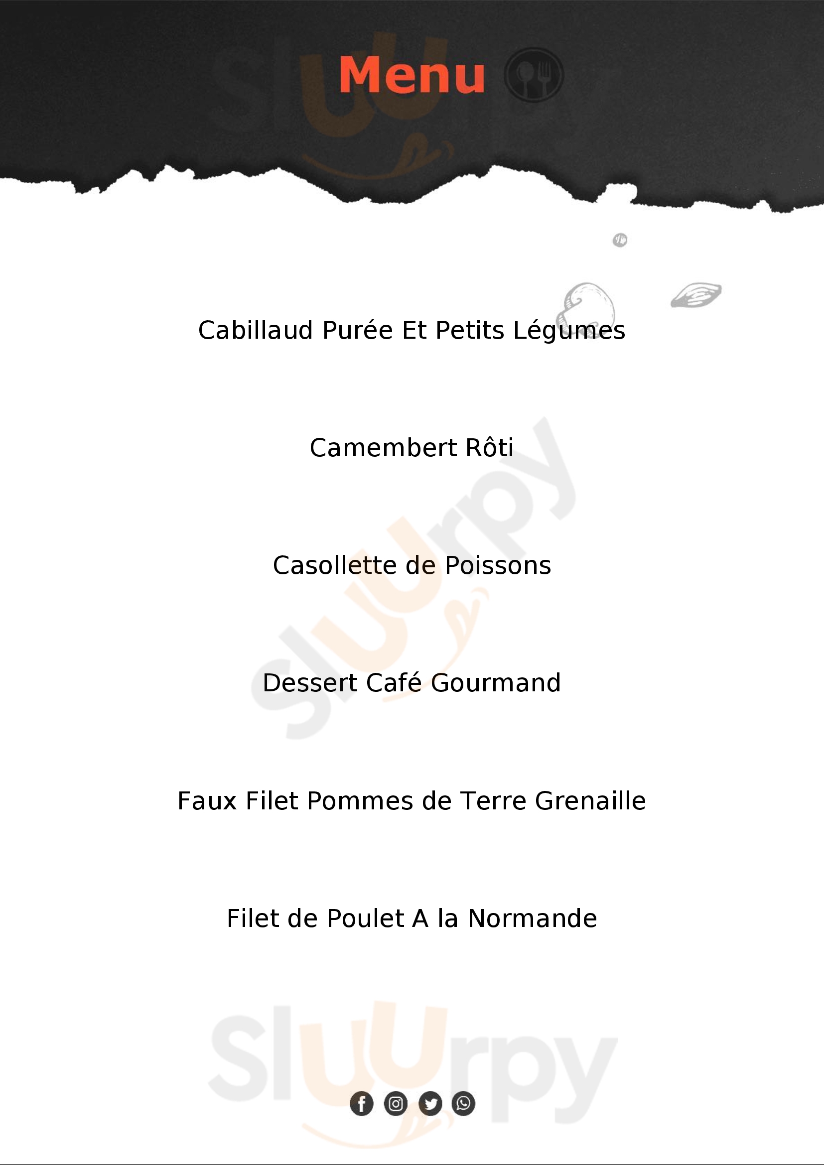 L'adresse Roumare Menu - 1