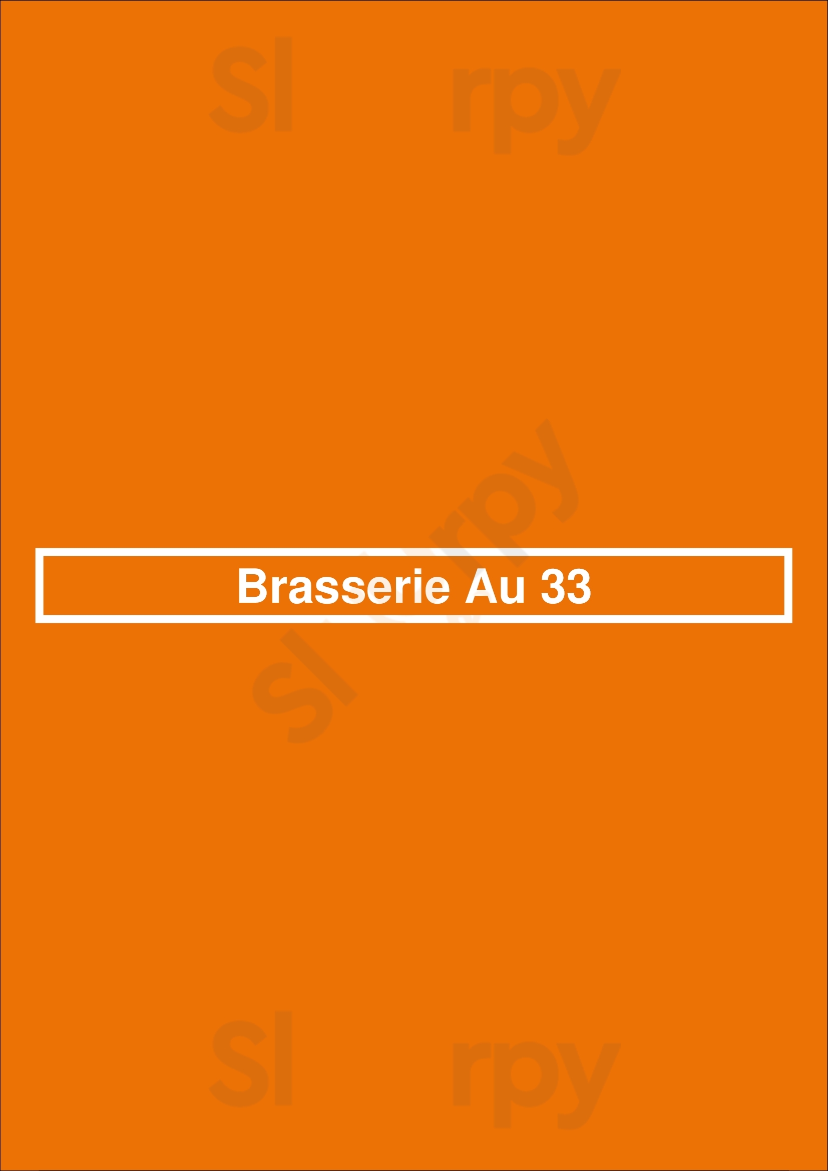Brasserie Au 33 Bordeaux Menu - 1