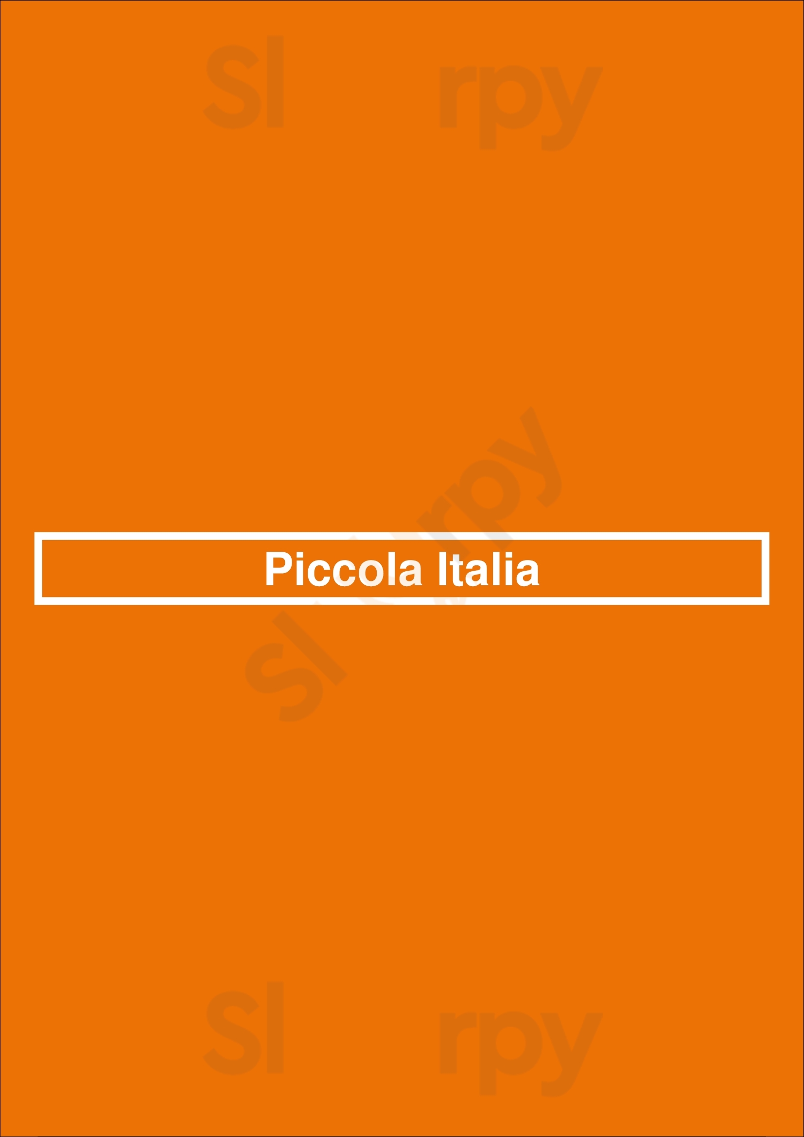 Piccola Italia Nice Menu - 1