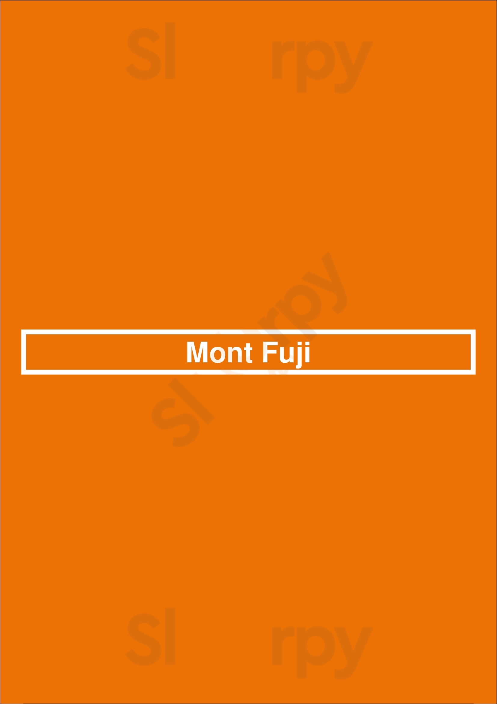 Mont Fuji Lyon Menu - 1
