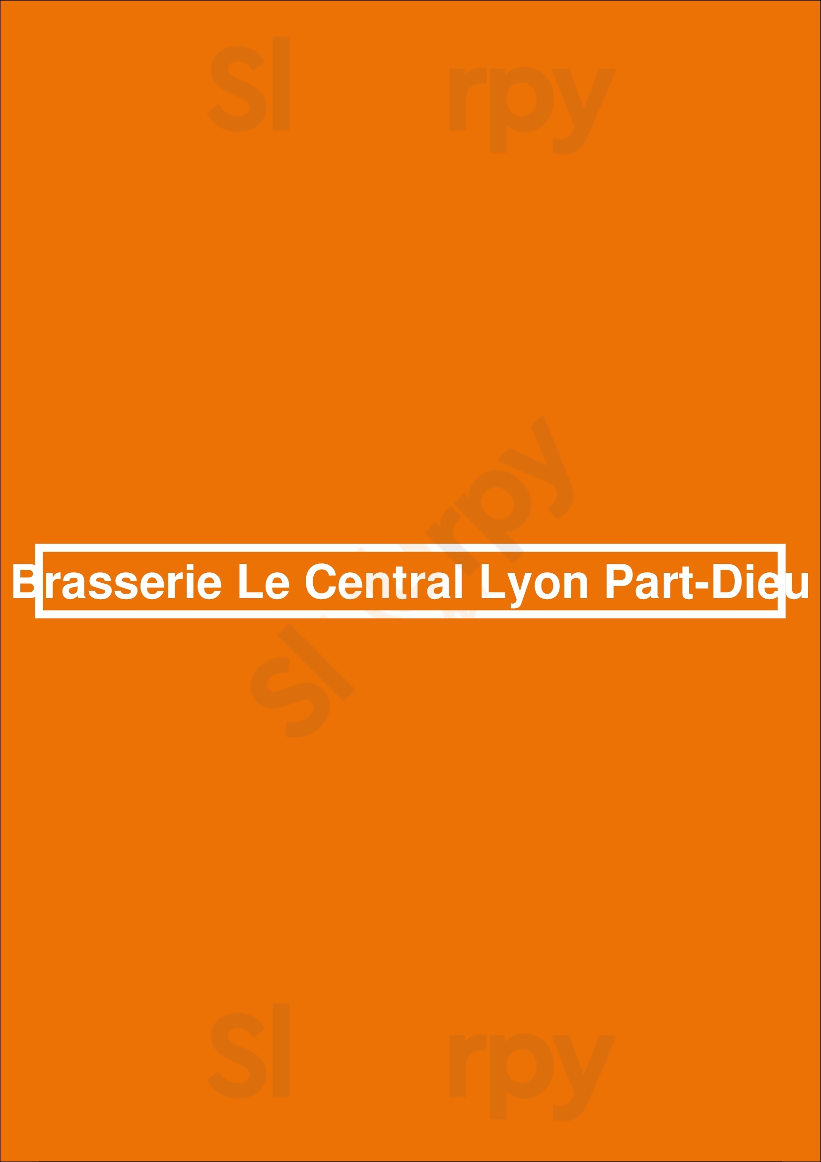 Brasserie Le Central Lyon Part-dieu Lyon Menu - 1