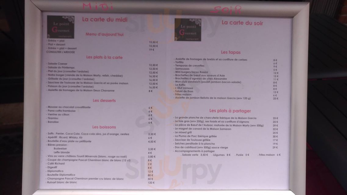 Le Point Gourmet Toulouse Menu - 1