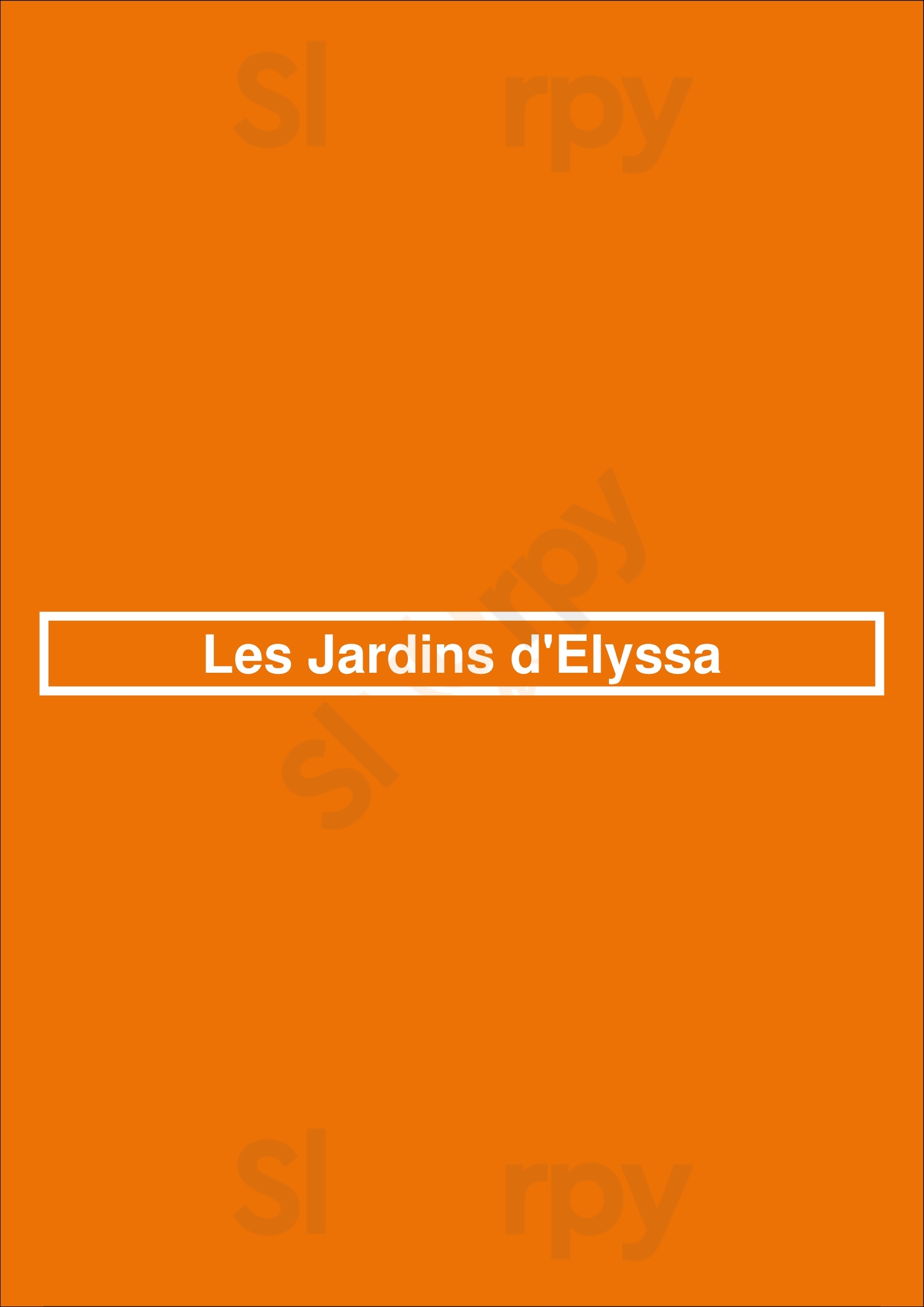 Les Jardins D'elyssa Toulouse Menu - 1