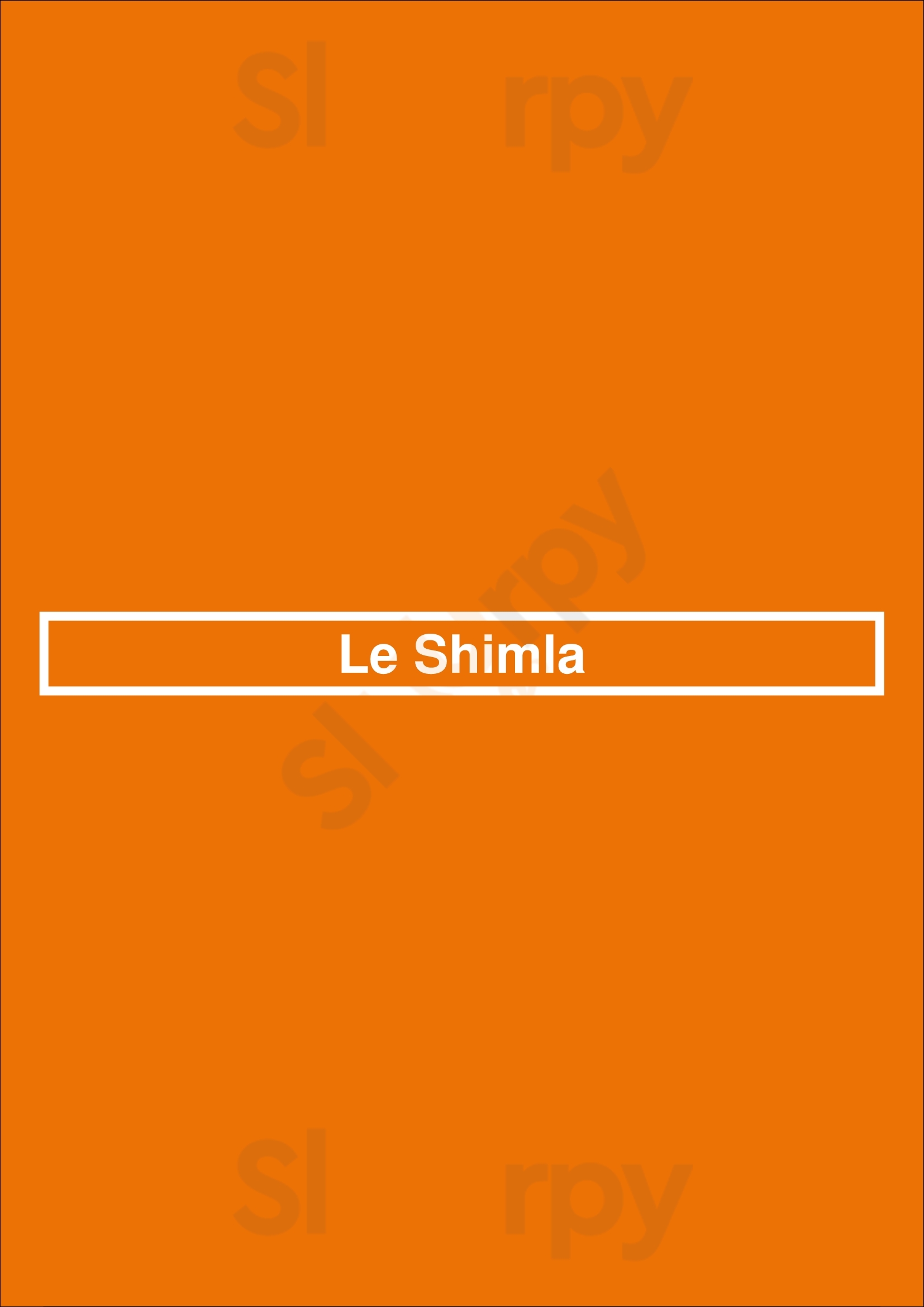 Le Shimla Villeurbanne Menu - 1