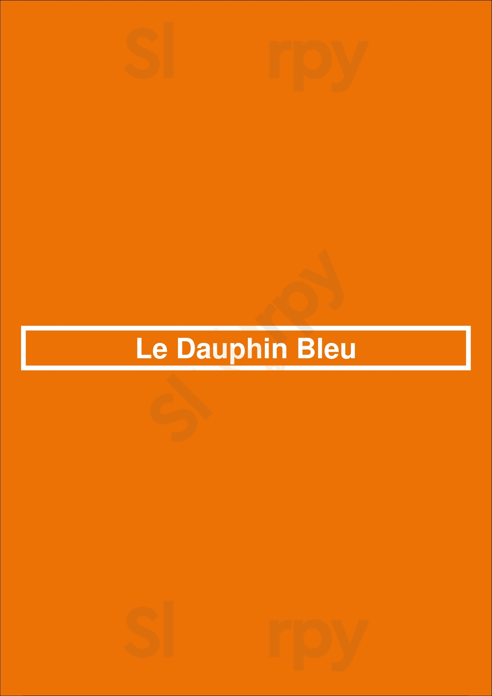Le Dauphin Bleu Nice Menu - 1