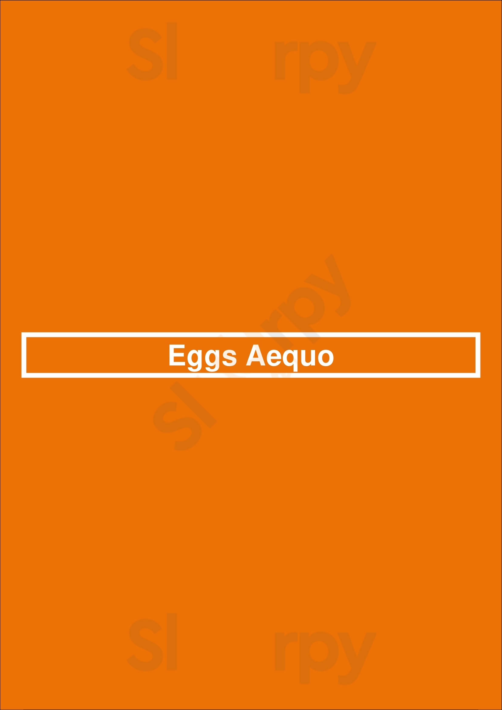 Eggs Aequo Lyon Menu - 1
