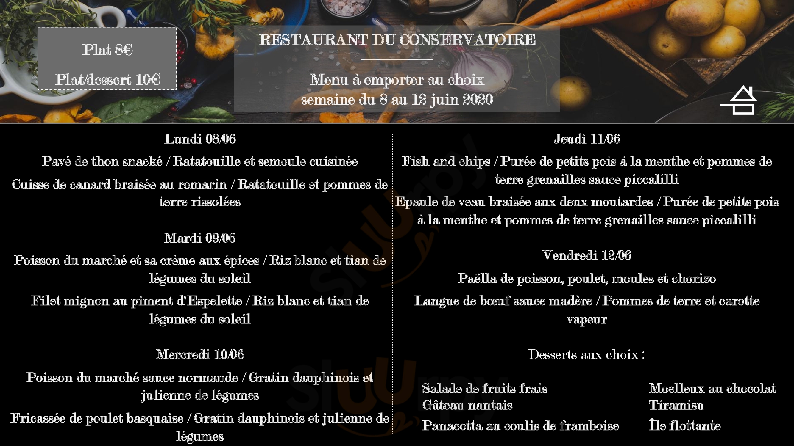 Restaurant Du Conservatoire Nantes Menu - 1