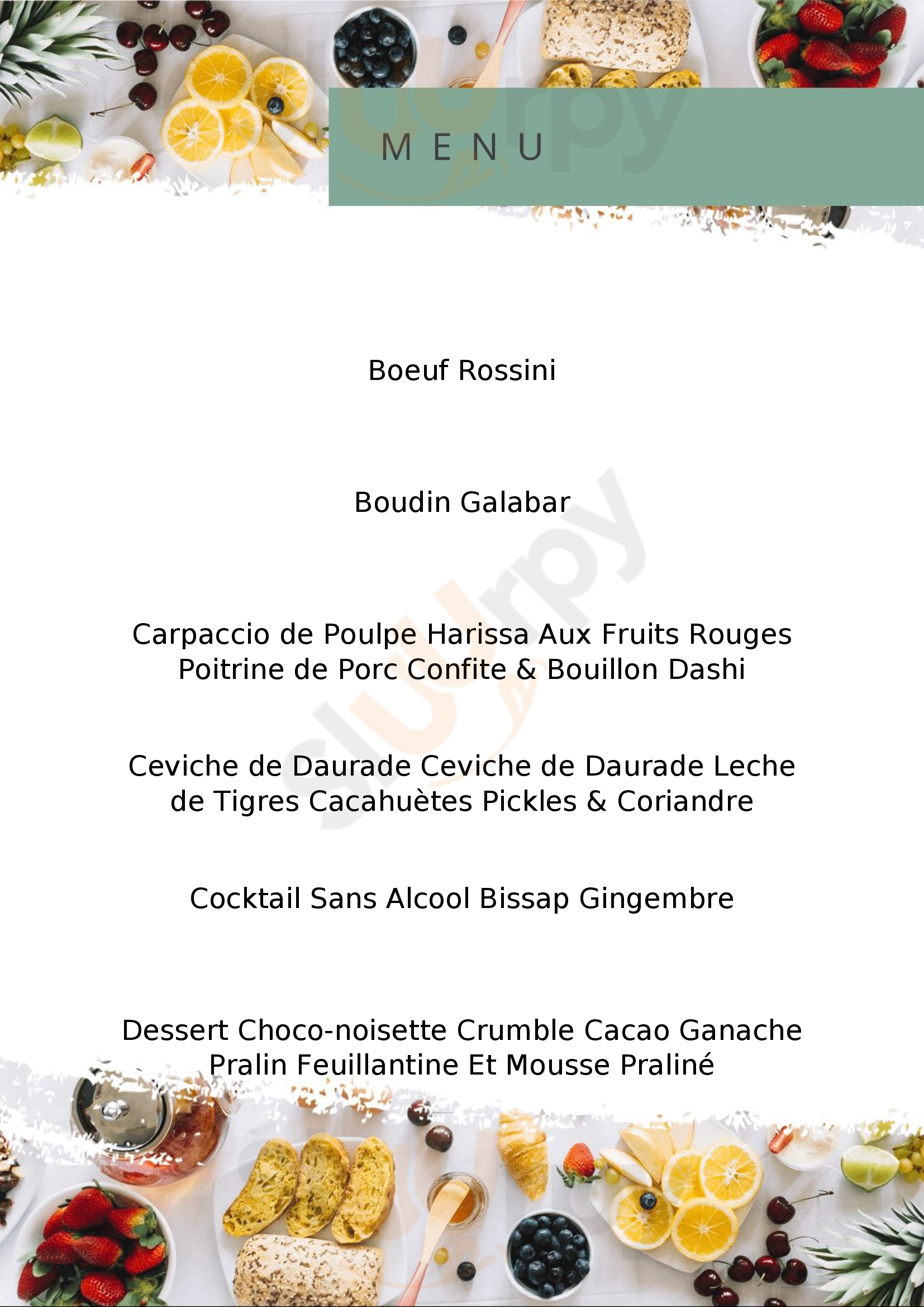 Faune Mo.co. Montpellier Menu - 1