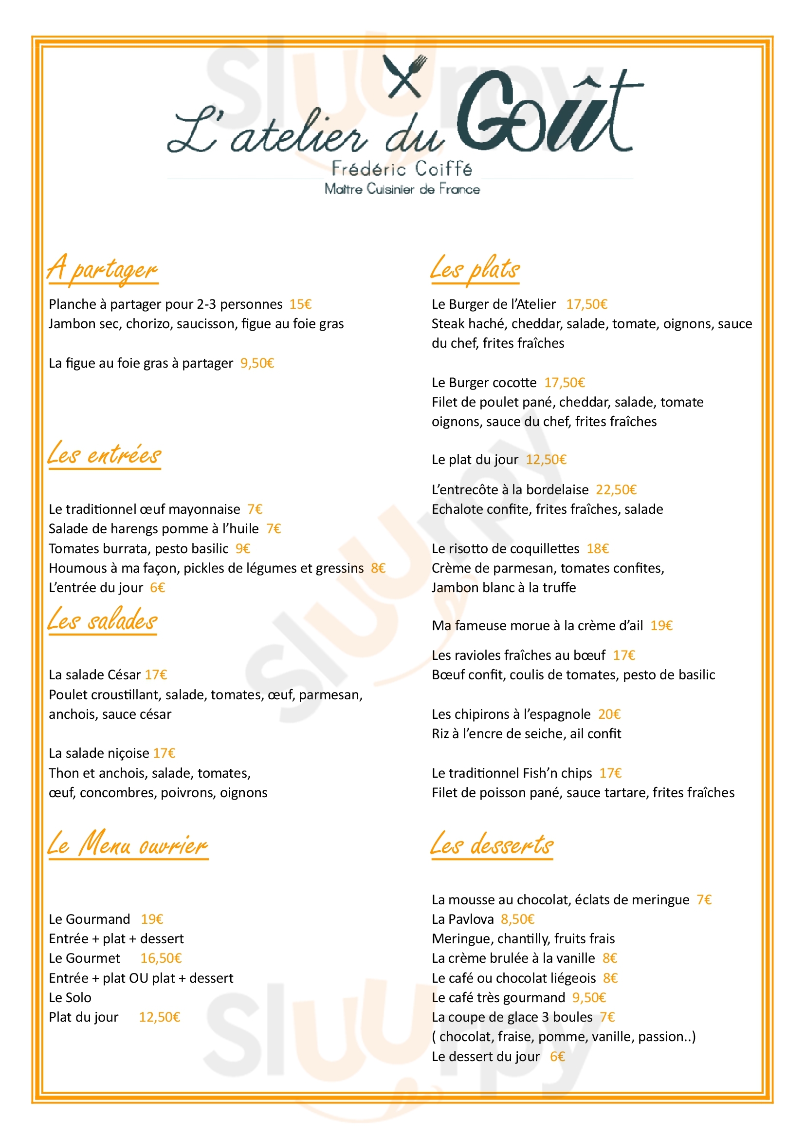 Main Menu - L'Échoppe Des Halles