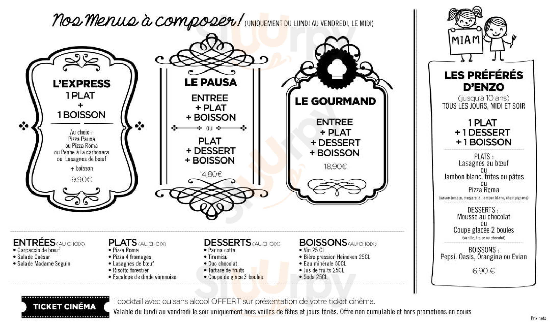 Caffe Pausa Saint-Herblain Menu - 1