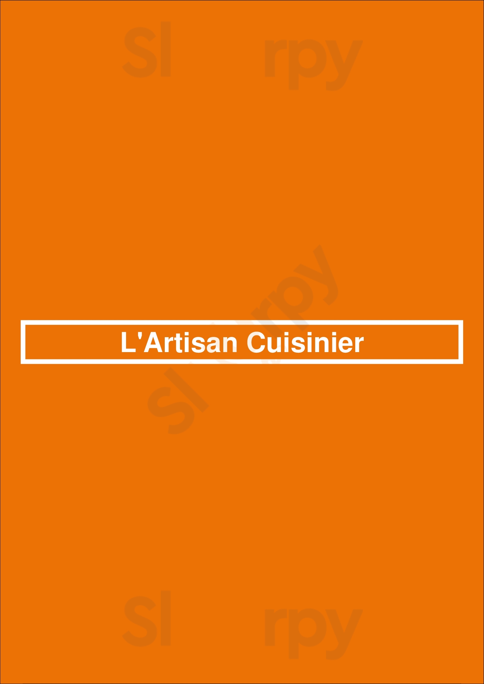 L'artisan Cuisinier Lyon Menu - 1