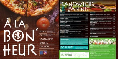 À La Bon'heur menu