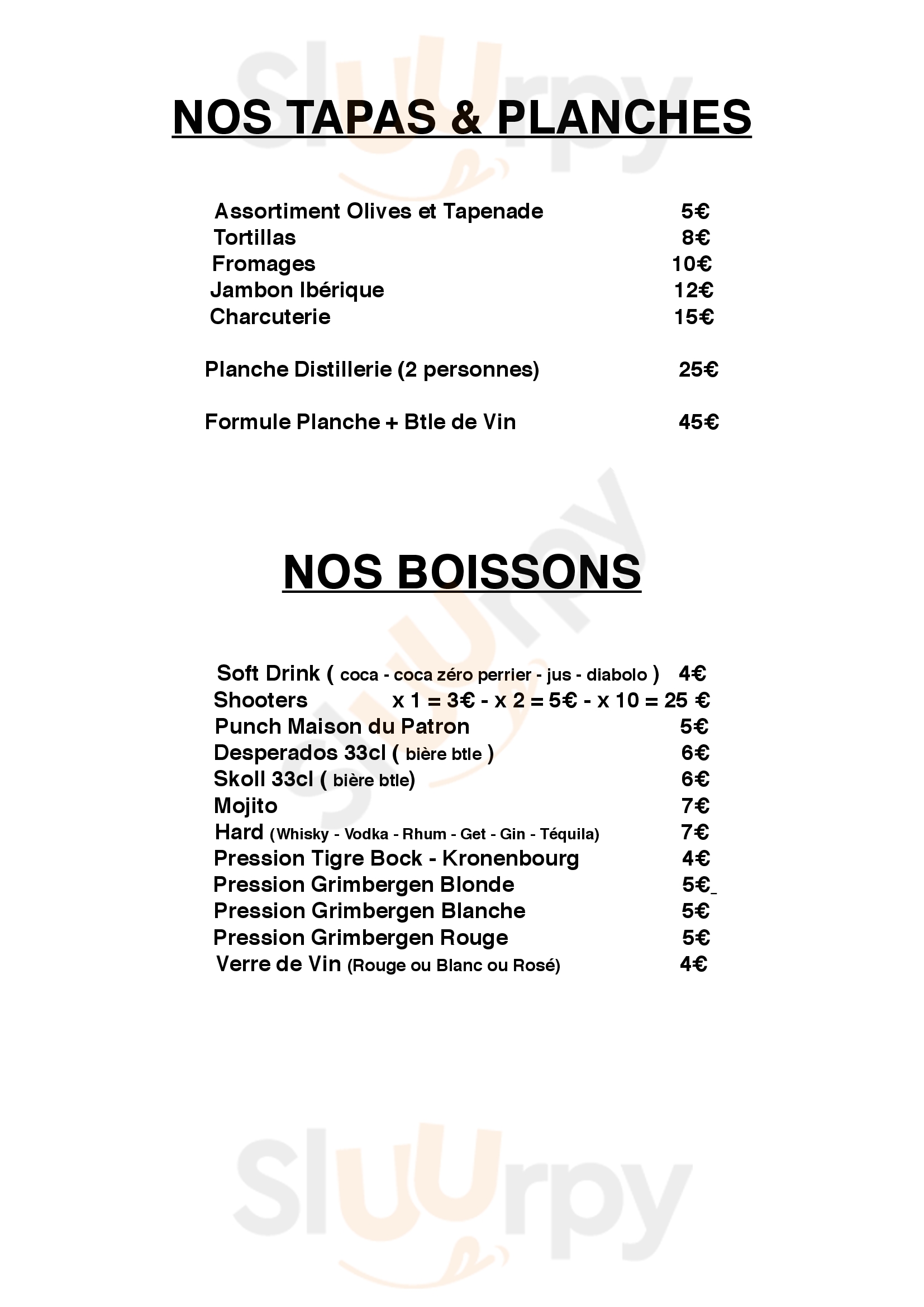 La Distillerie Bordeaux Menu - 1