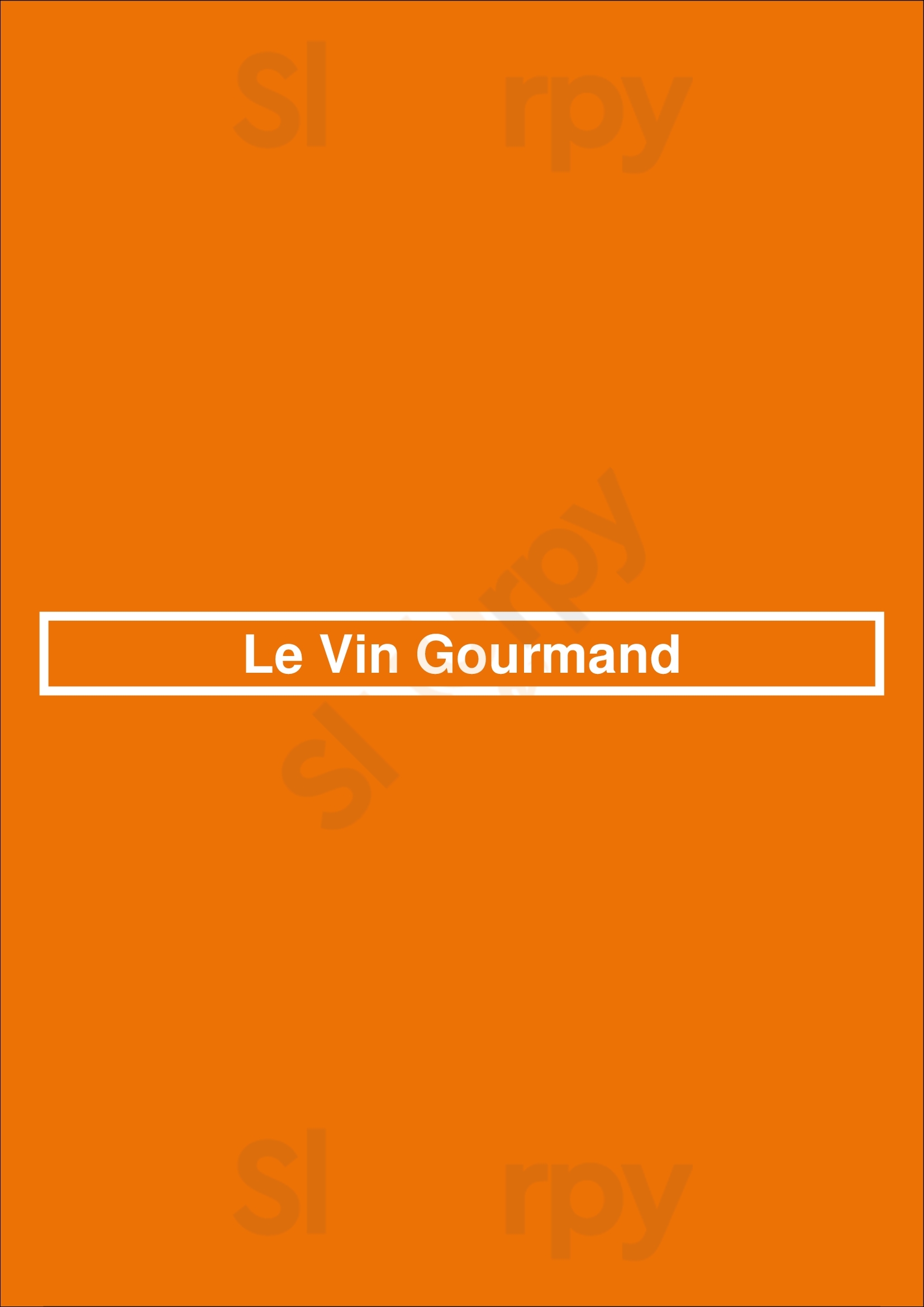 Le Vin Gourmand Lyon Menu - 1