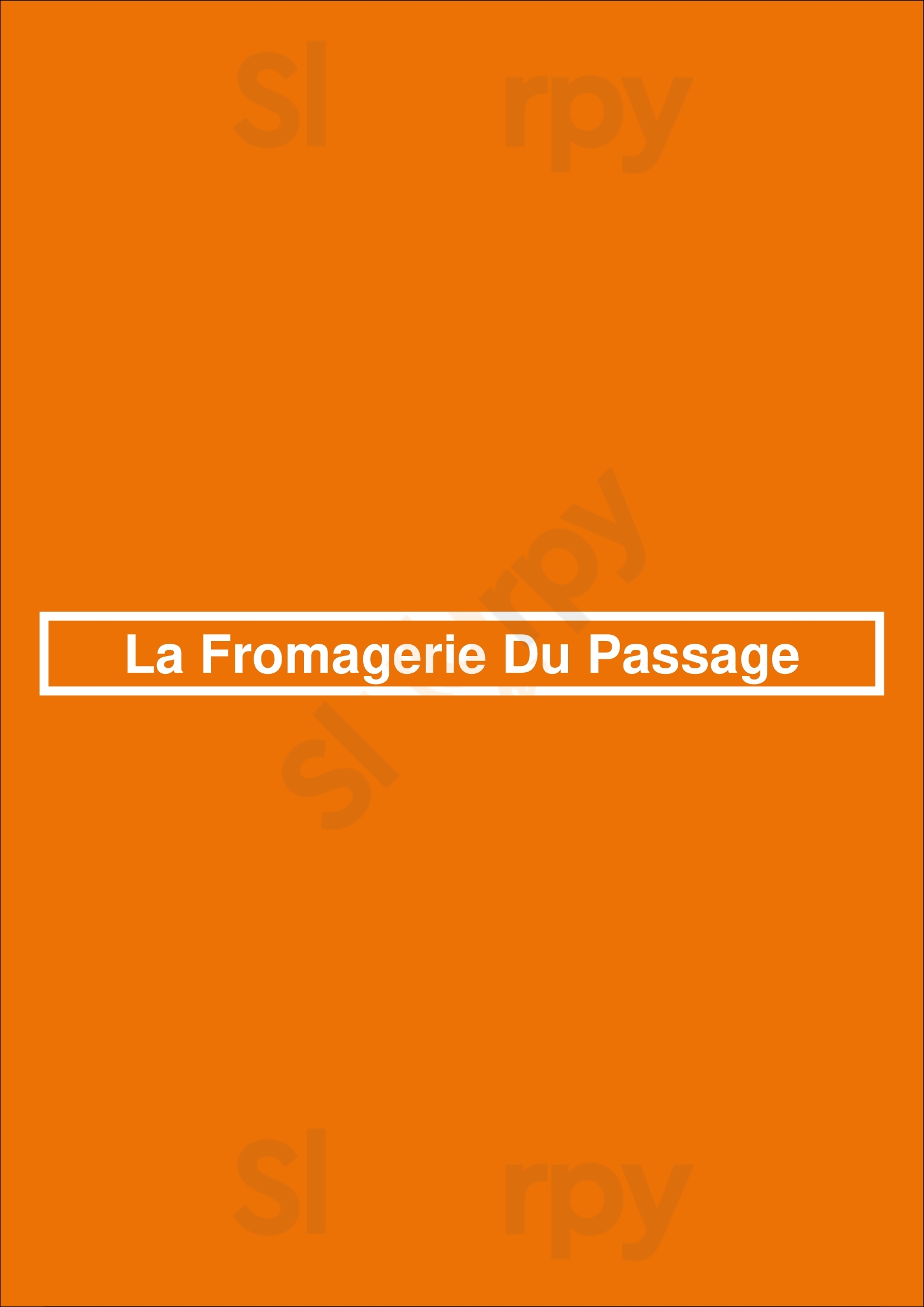 La Fromagerie Du Passage Aix-en-Provence Menu - 1