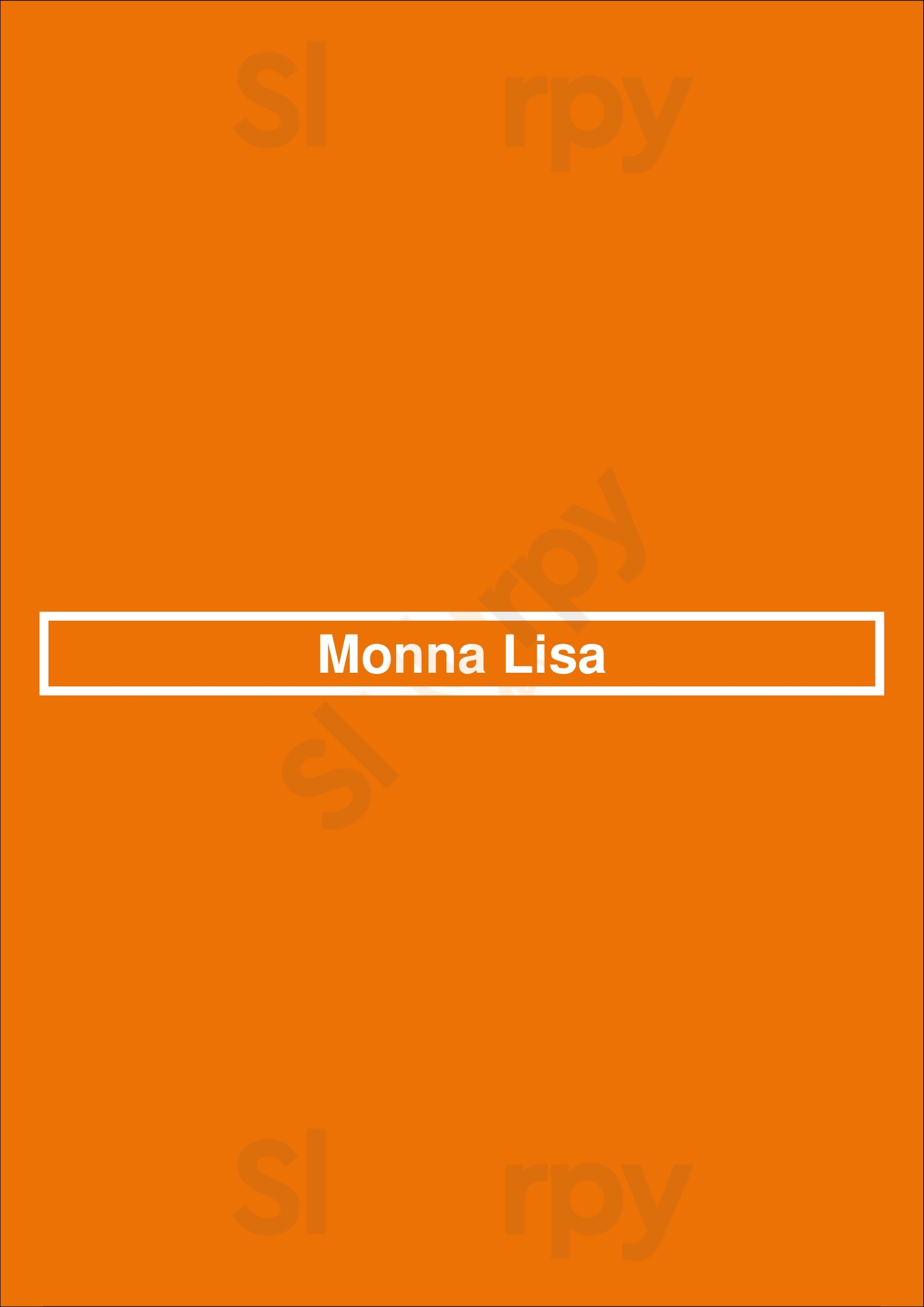 Monna Lisa Lyon Menu - 1