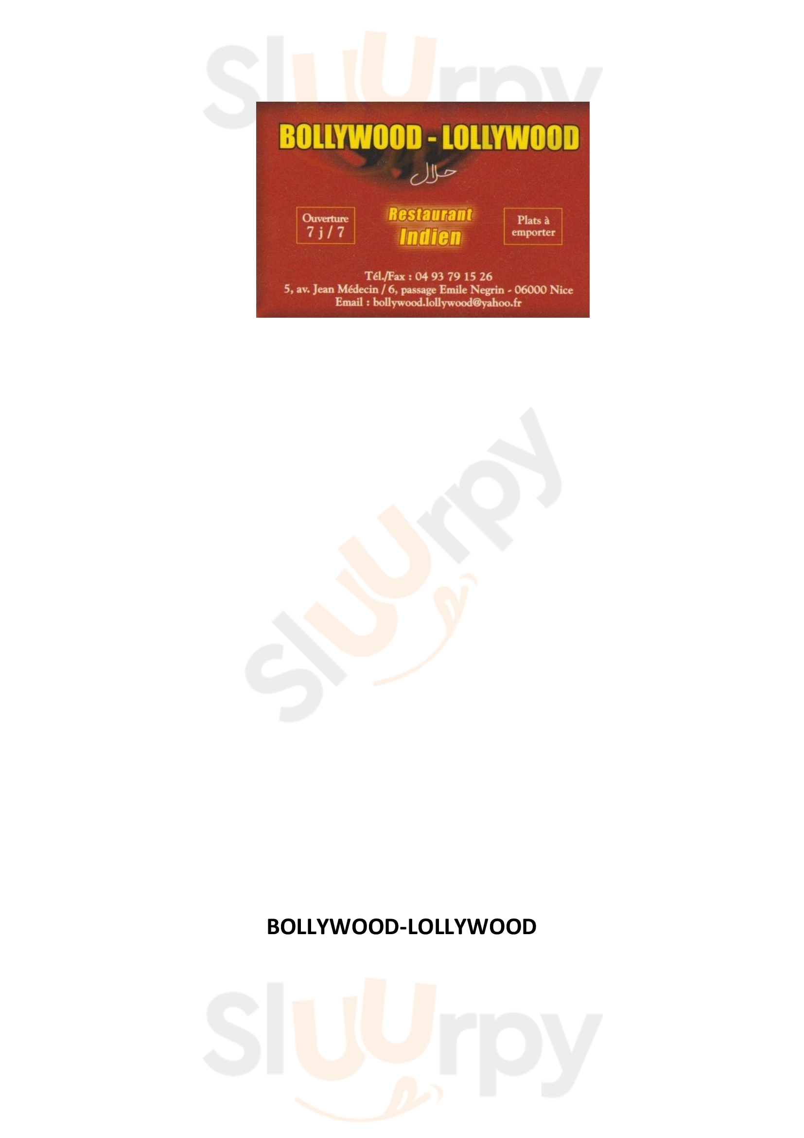 Lollywood Bollywood Nice Menu - 1