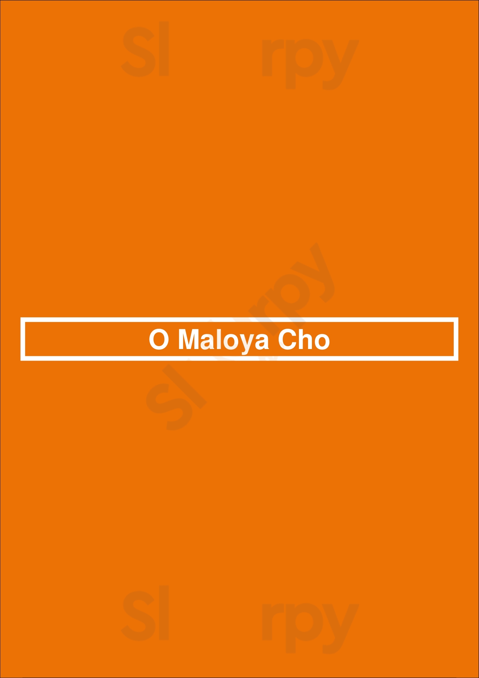 O Maloya Cho Bordeaux Menu - 1