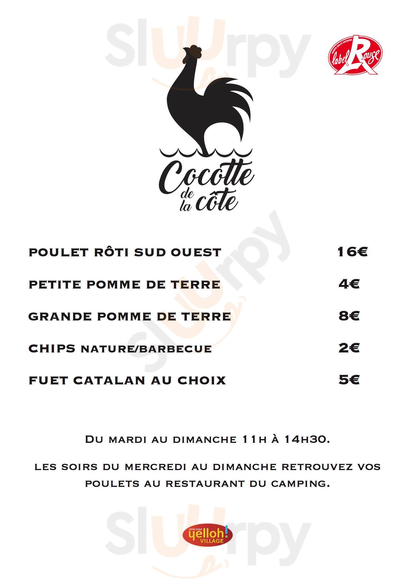 Cocotte De La Côte Bidart Menu - 1