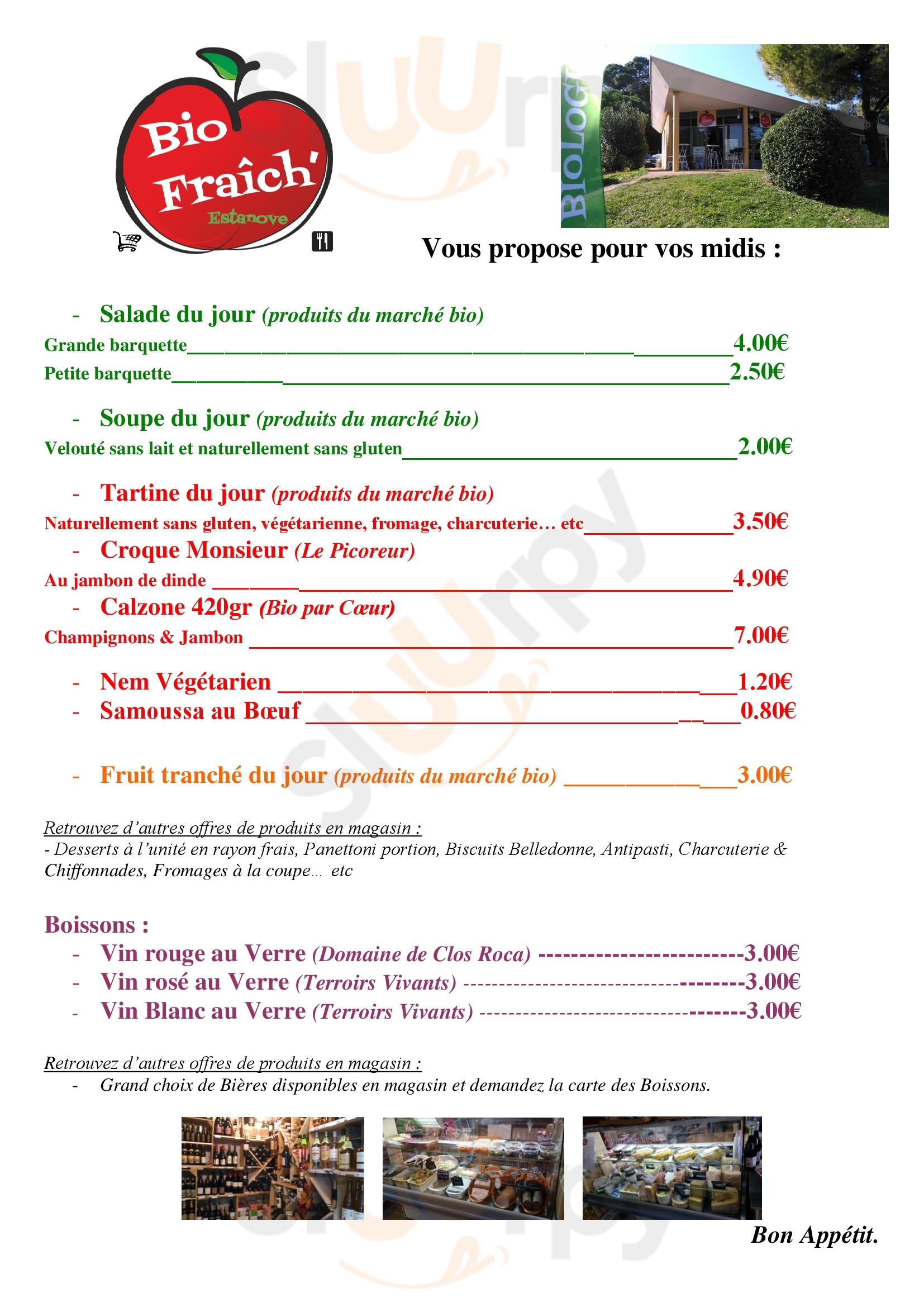 Biofraich Montpellier Menu - 1