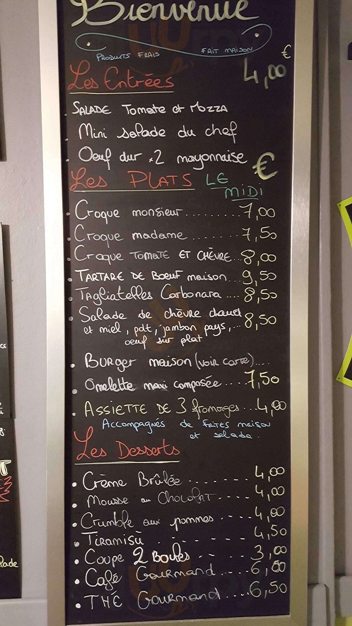 La Tortue Cafe Caen Menu - 1