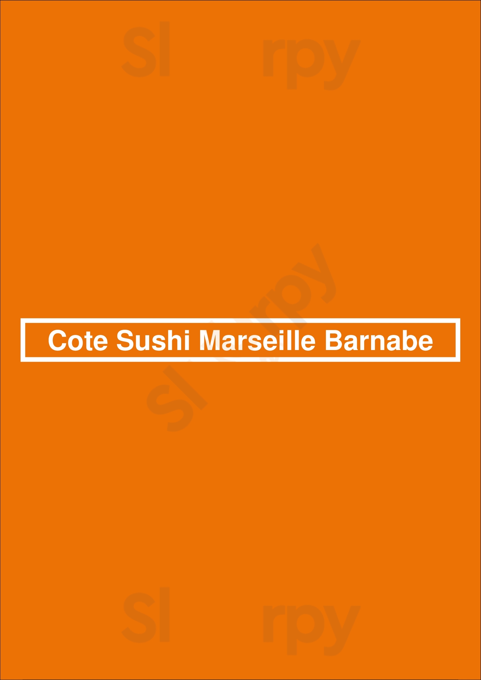 Côté Sushi Marseille Menu - 1