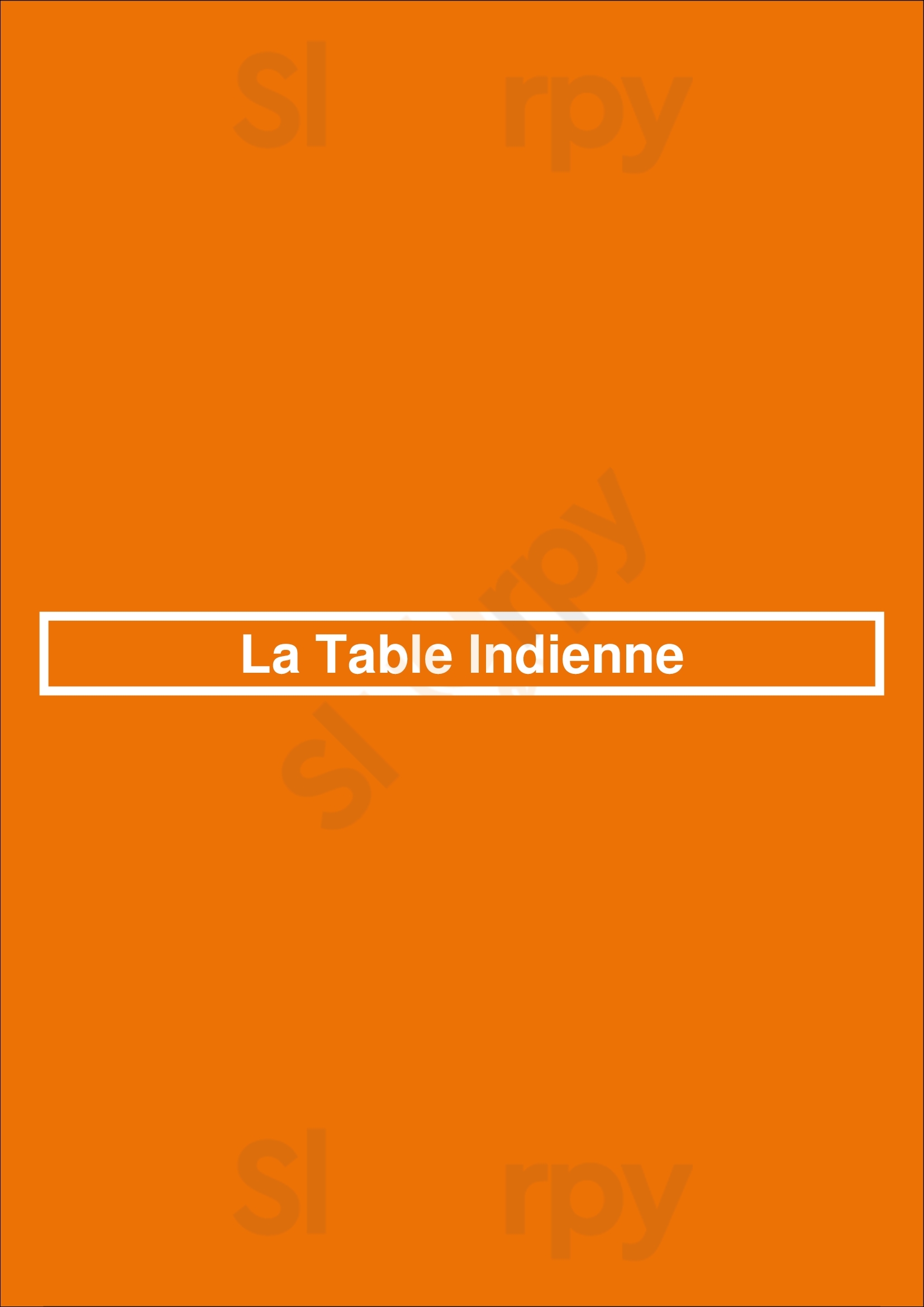 La Table Indienne Toulouse Menu - 1