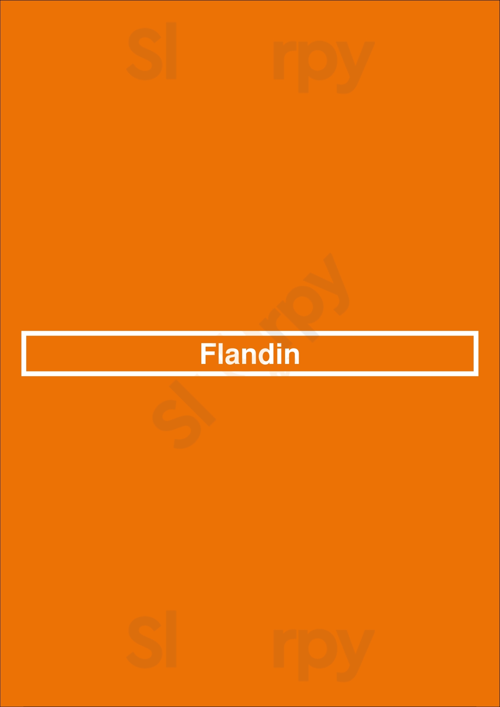 Flandin Lyon Menu - 1