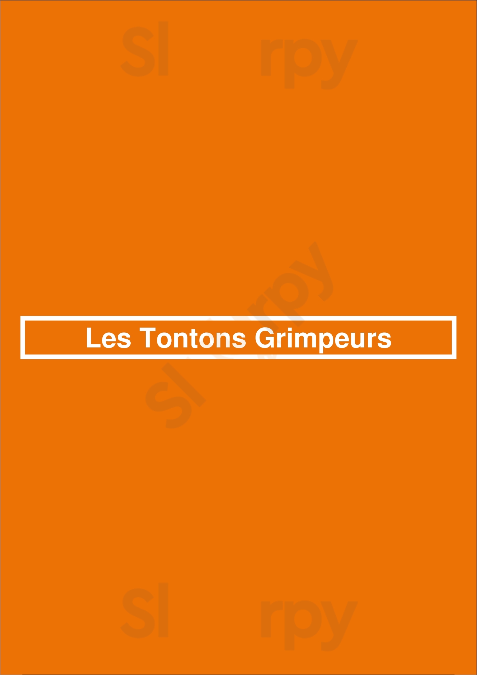 Les Tontons Grimpeurs Limonest Menu - 1