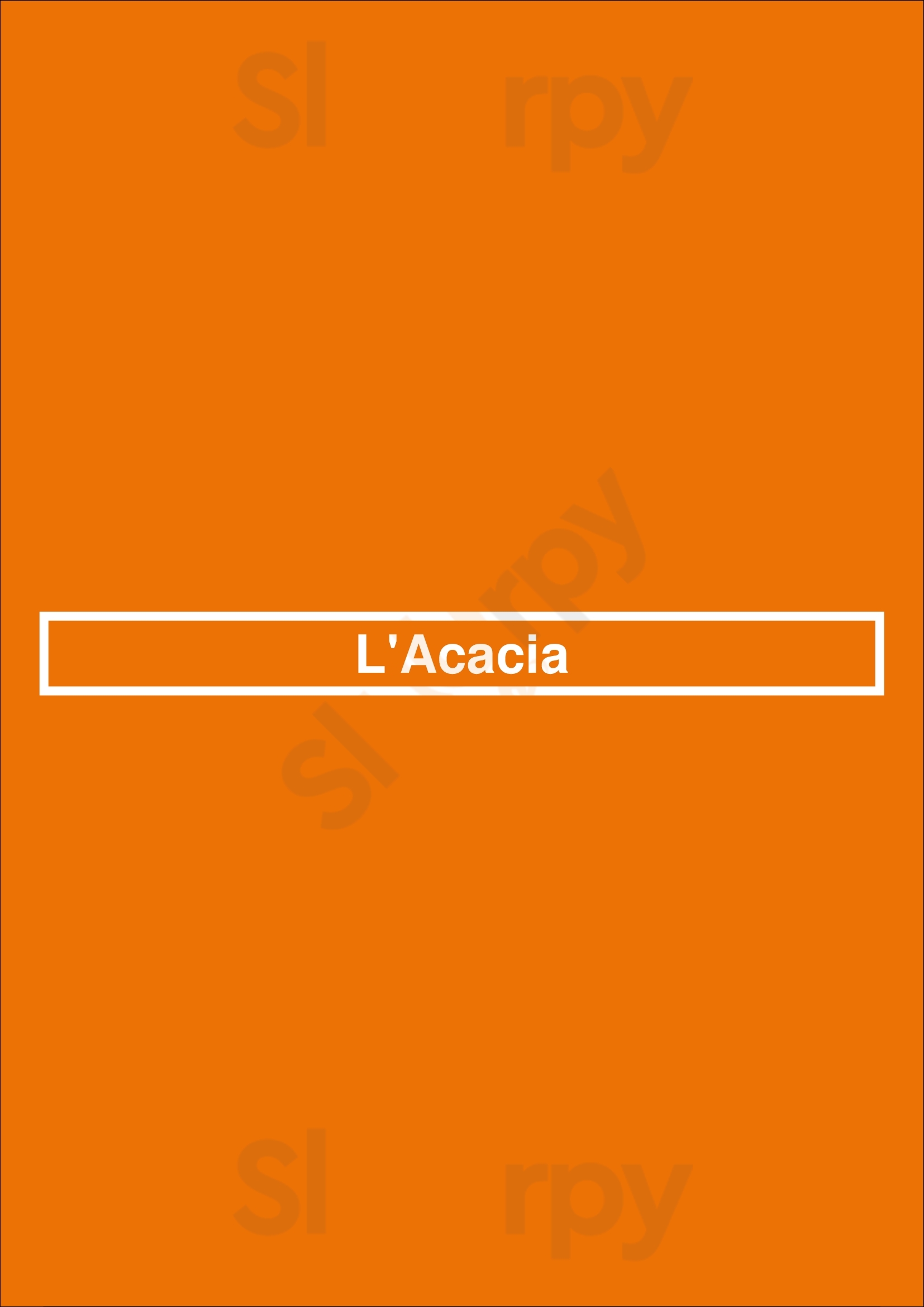 L'acacia Lyon Menu - 1