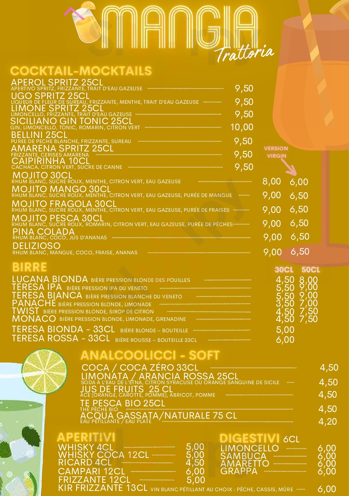 Mangia Marseille Menu - 1