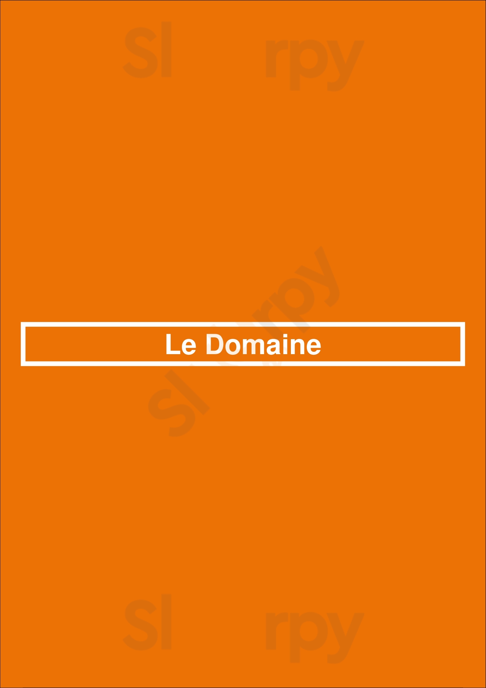 Le Domaine Bordeaux Menu - 1