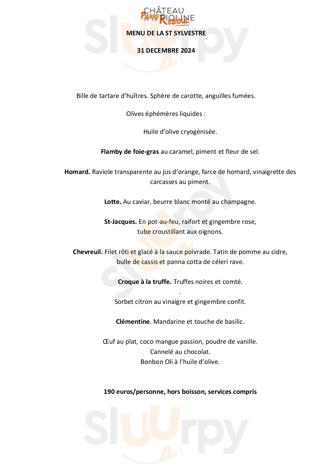 Main Menu - Le Medicis