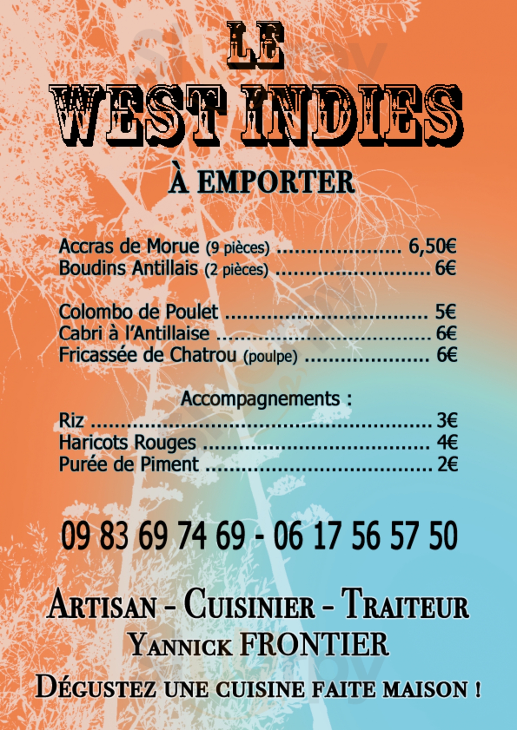 Le West Indies Marseille Menu - 1