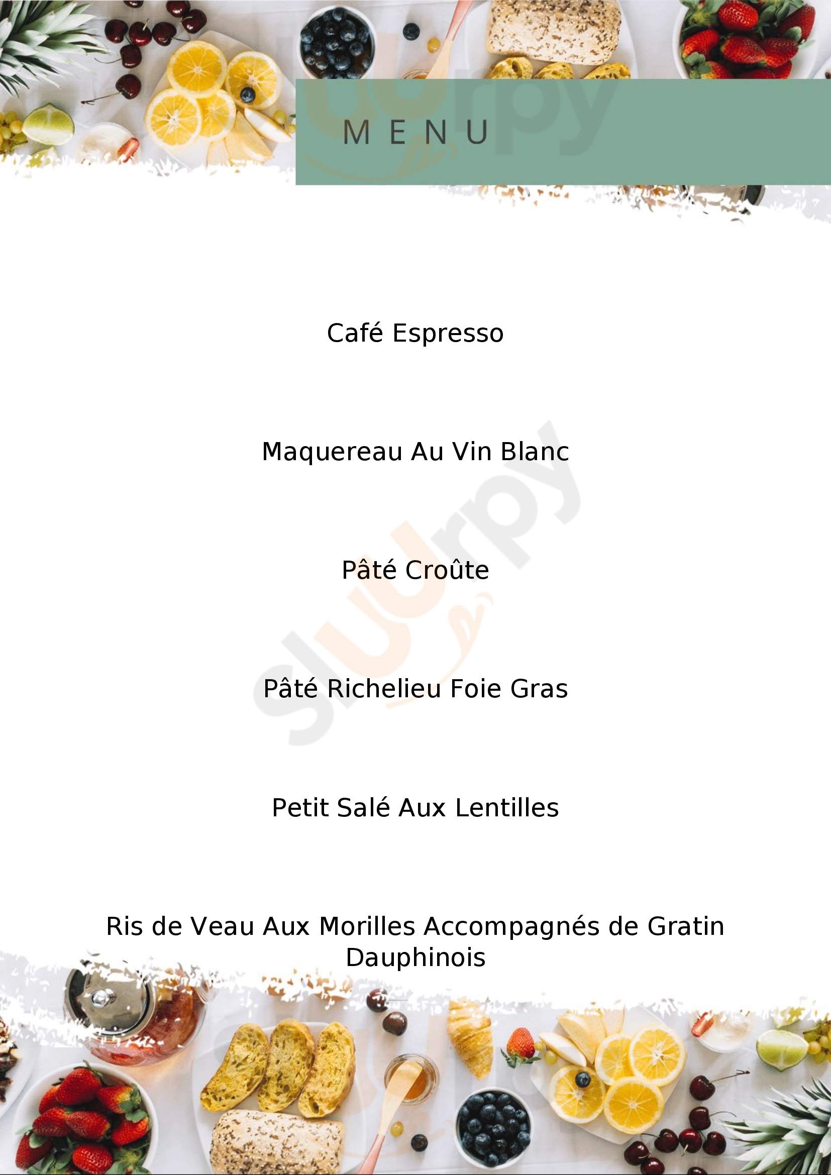 Le Romarin Lyon Menu - 1