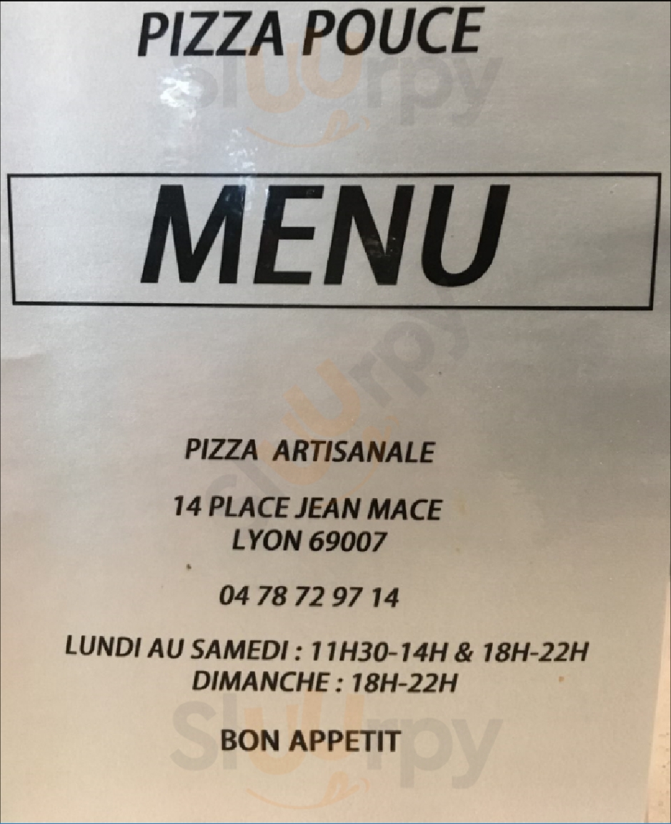 Pizza Pouce Lyon Menu - 1