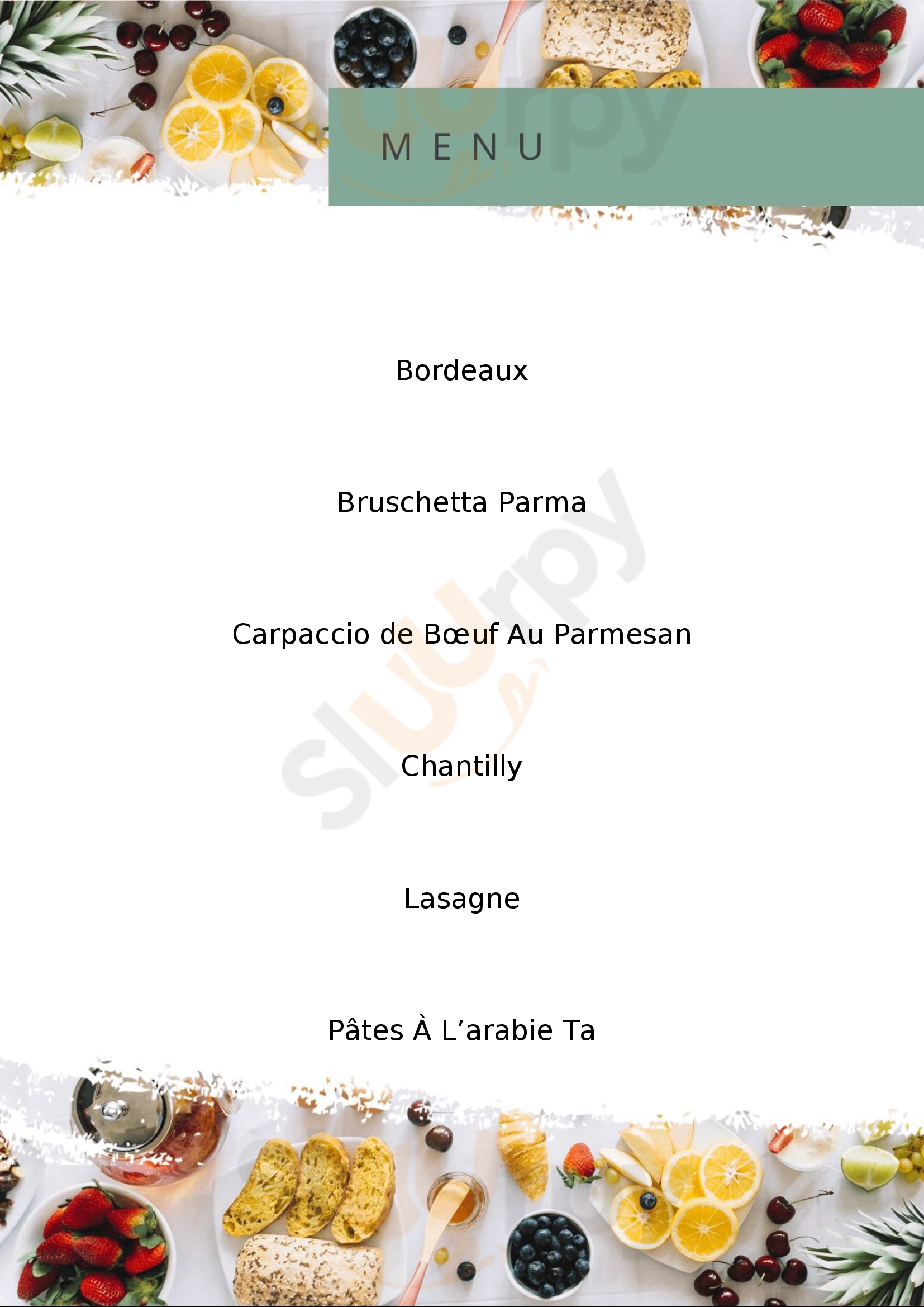 Simeone Dell'arte Bordeaux Menu - 1