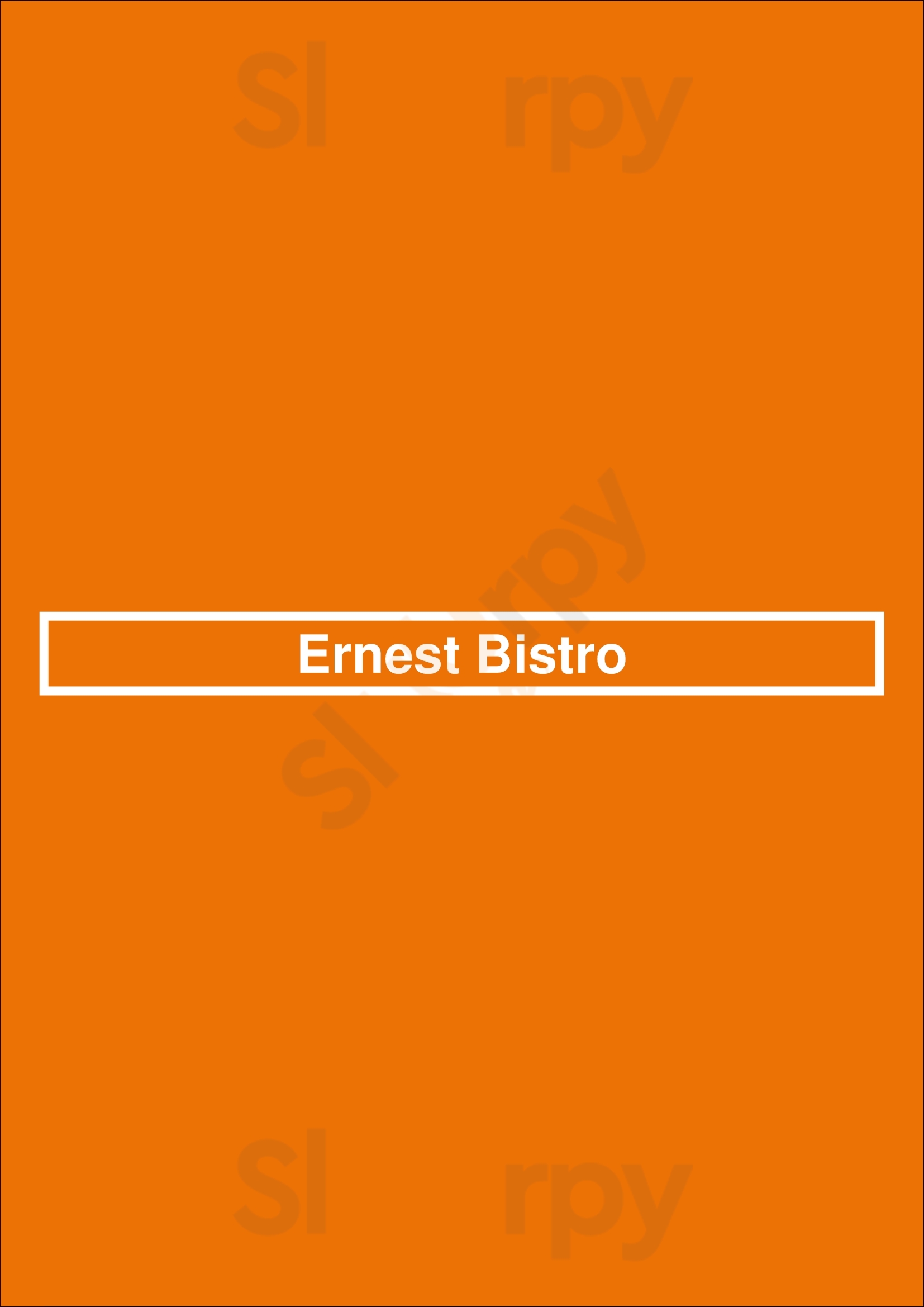 Main Menu - Ernest Bistro