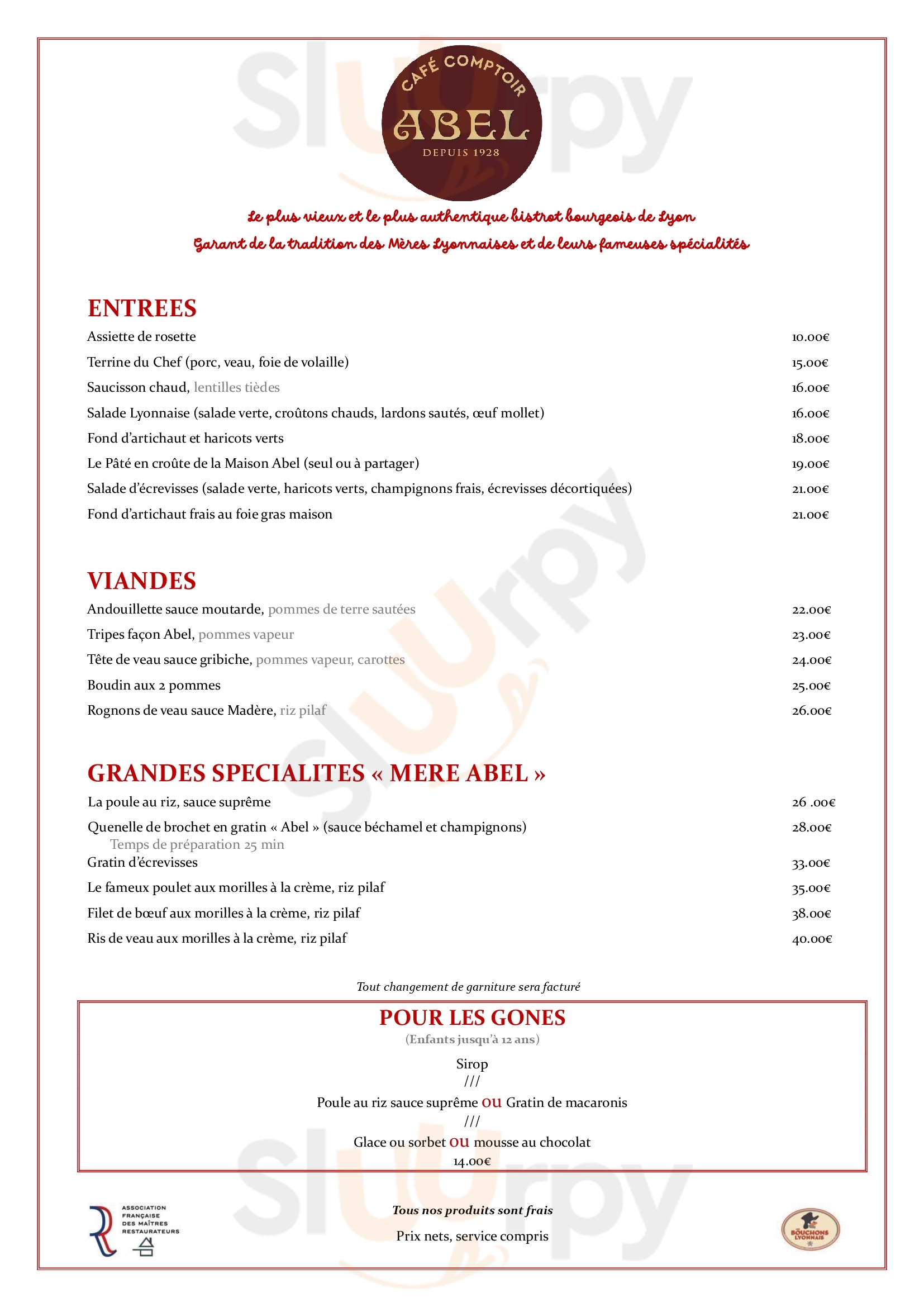 L'aile Ou La Cuisse Lyon Menu - 1